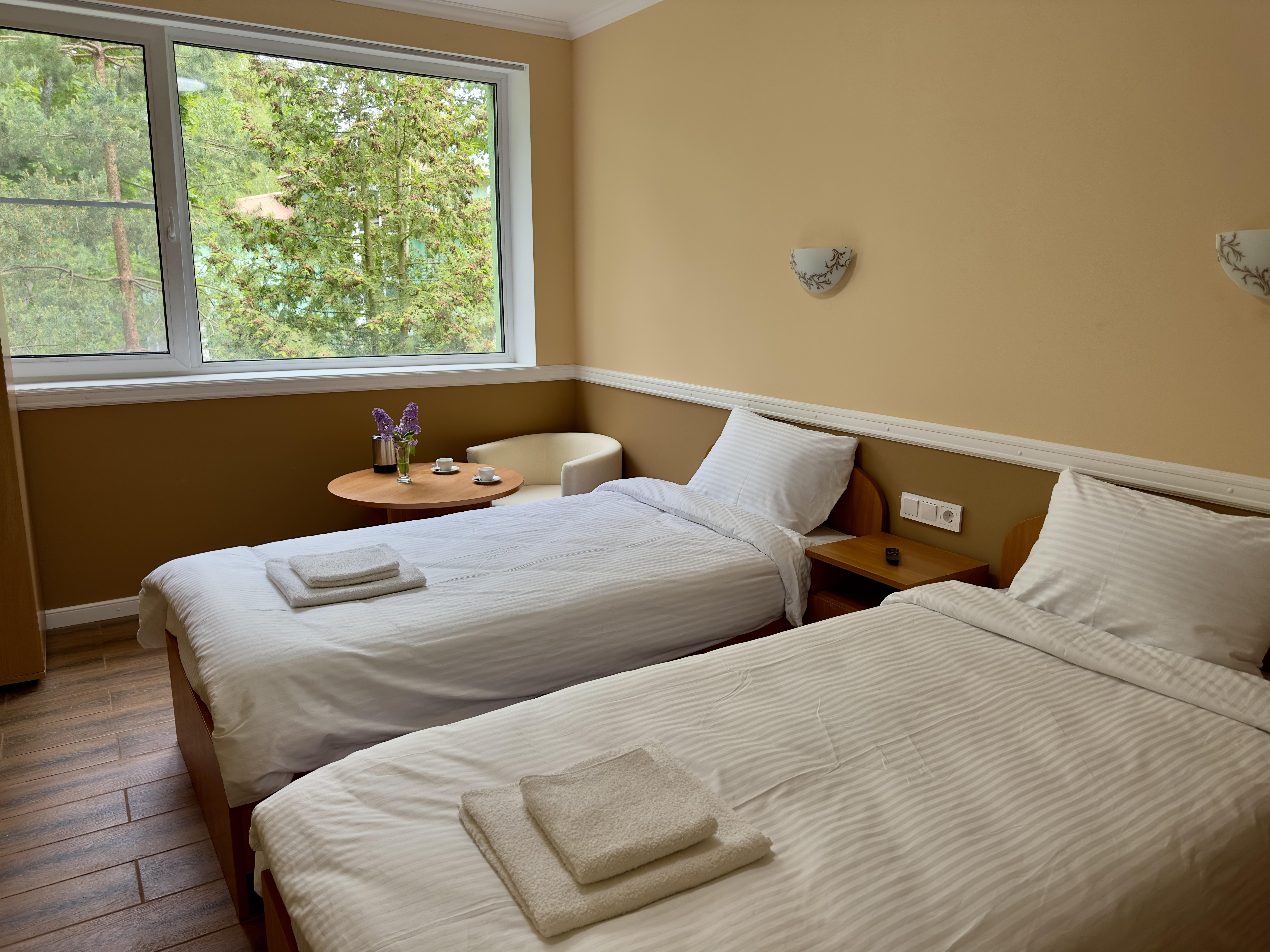 Просторный двухместный номер с 2 отдельными кроватями