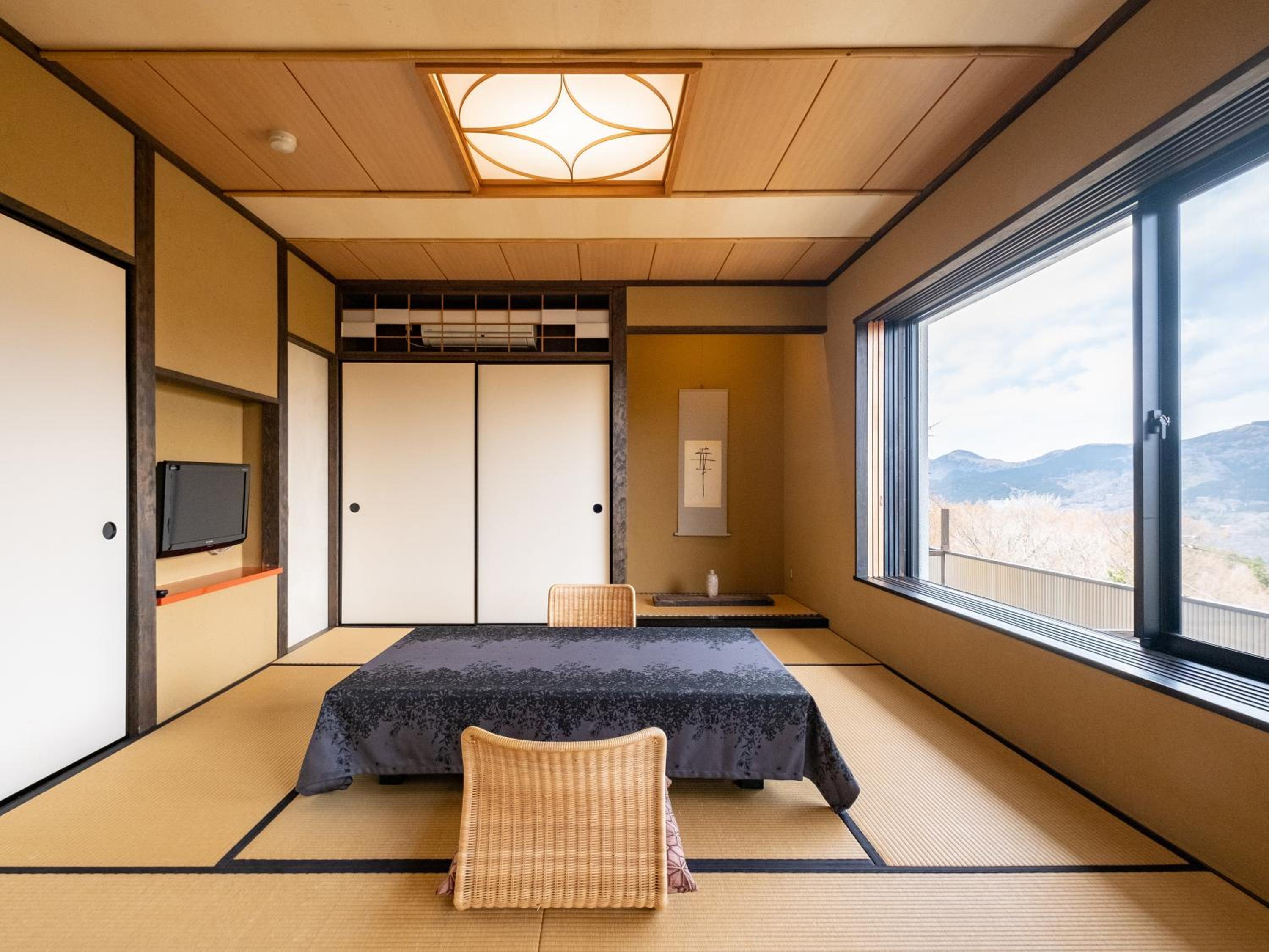 Japanese and Western style room 46㎡ Queen Double with Annex private open-air bath