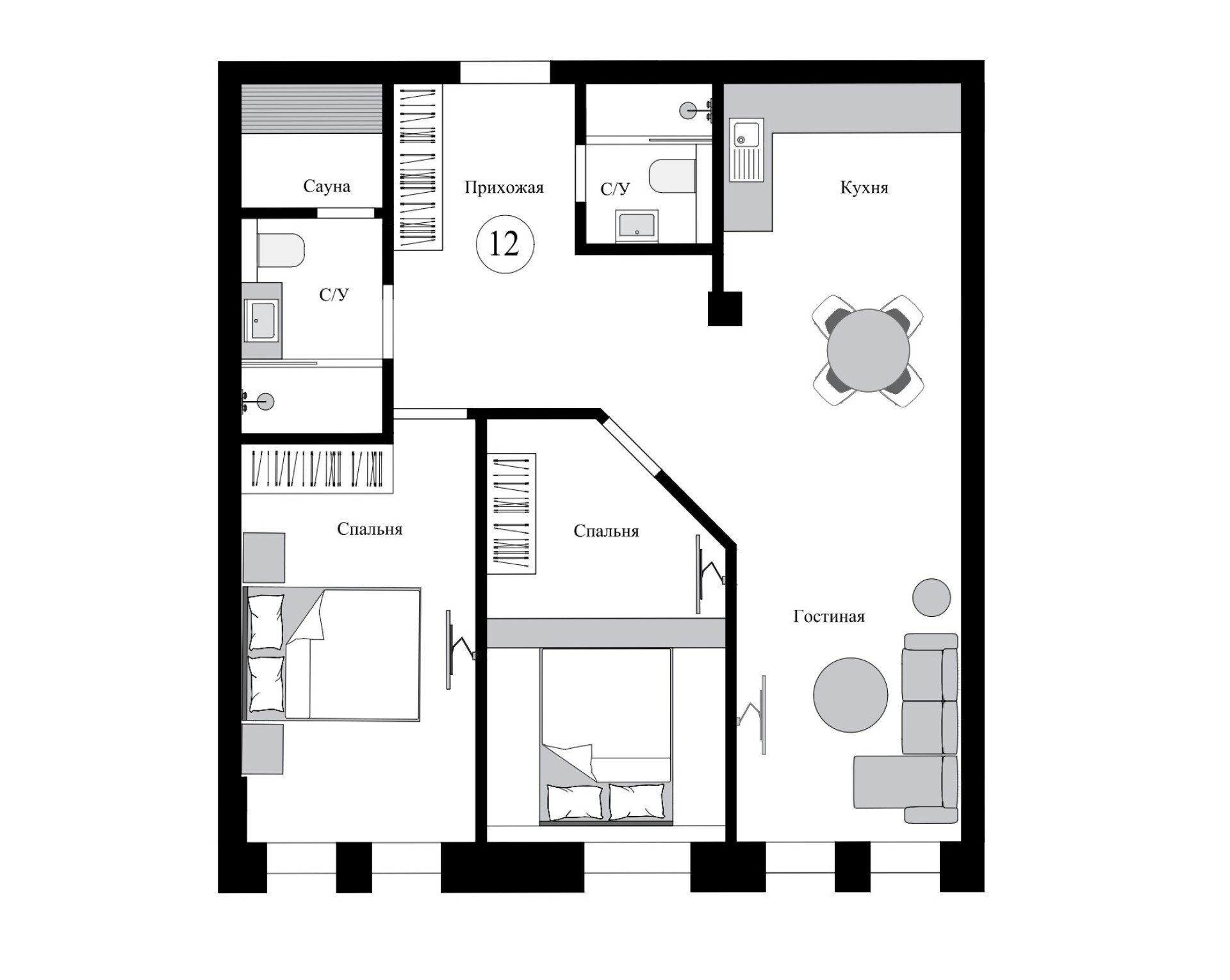 Апартаменты Комфорт + 012