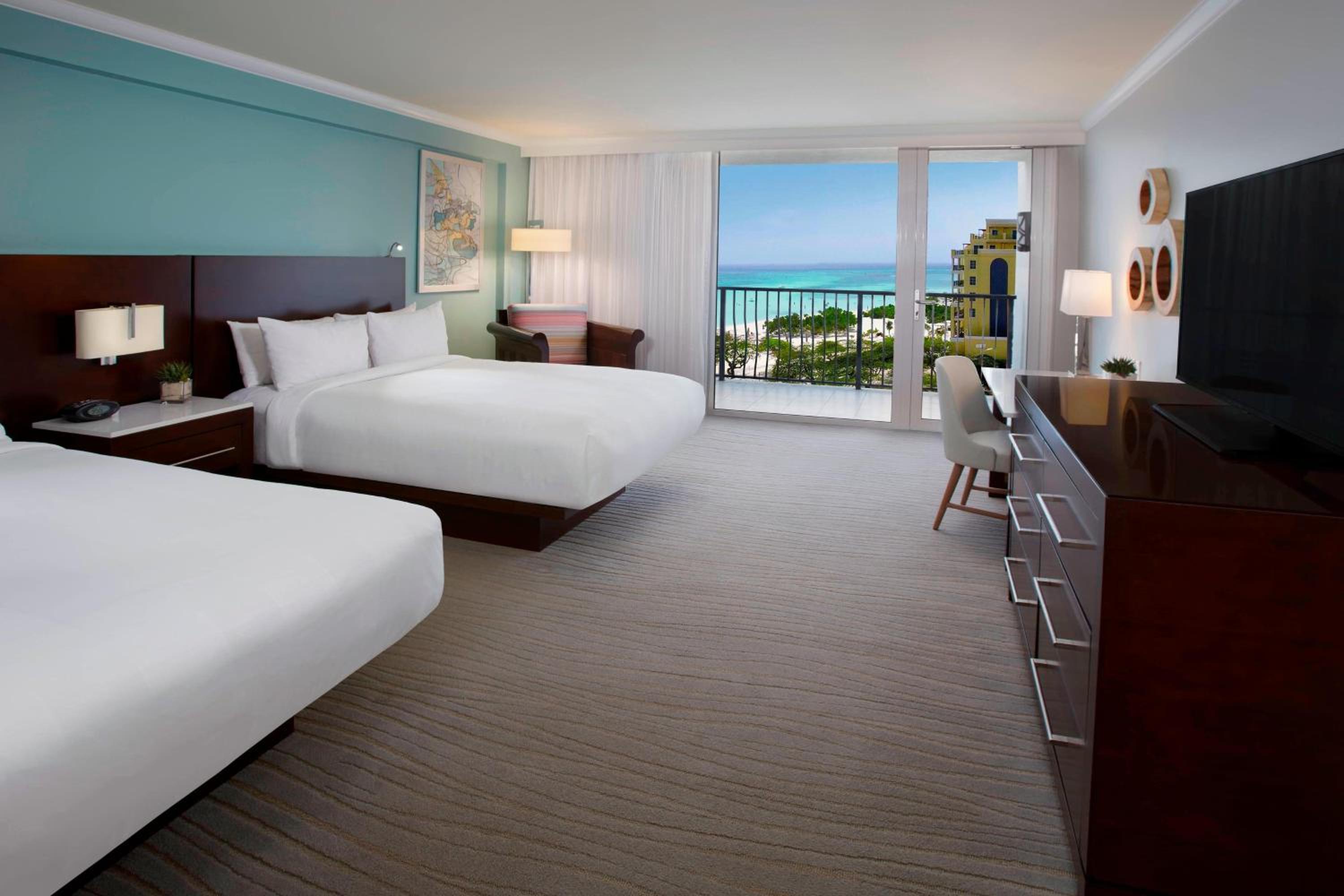 Partial Ocean View Room, 2 Queen Beds