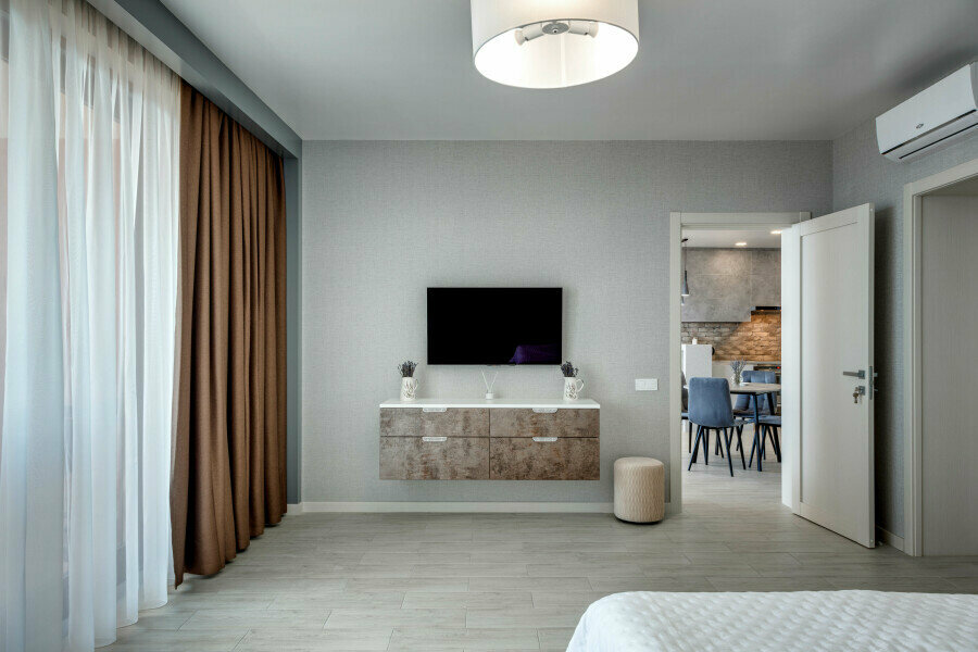 107 Апартаменты King Size с двумя спальнями , двумя балконами