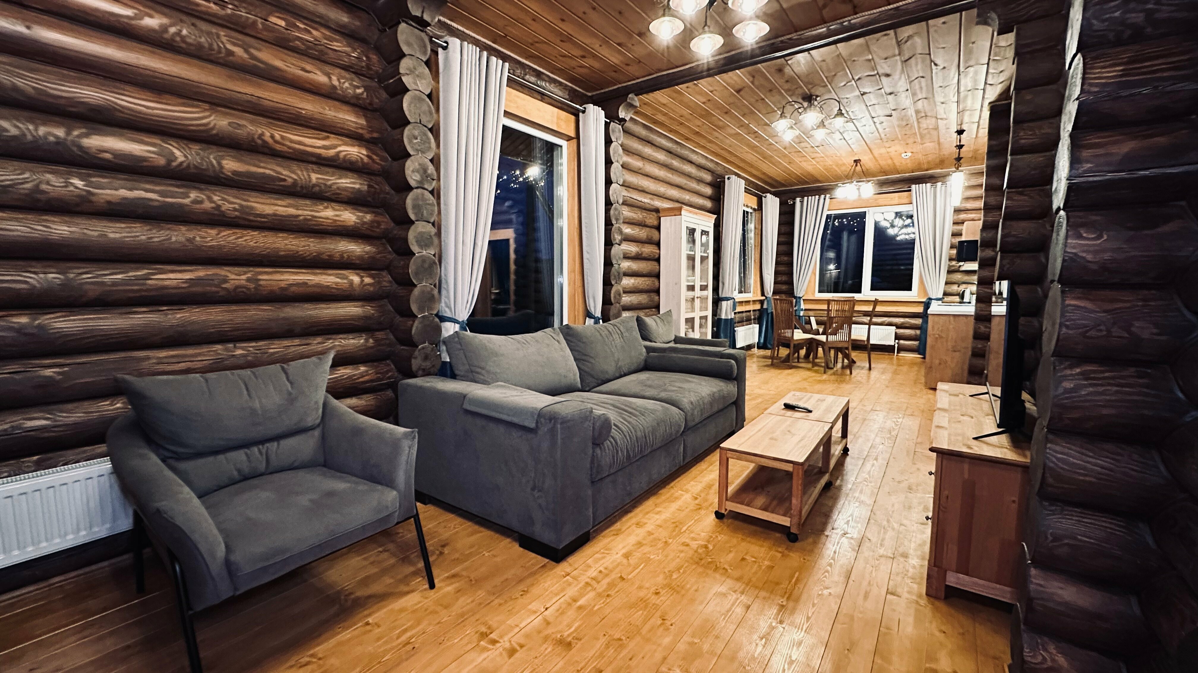 Дом из сруба №10 с террасой для 4-6 гостей