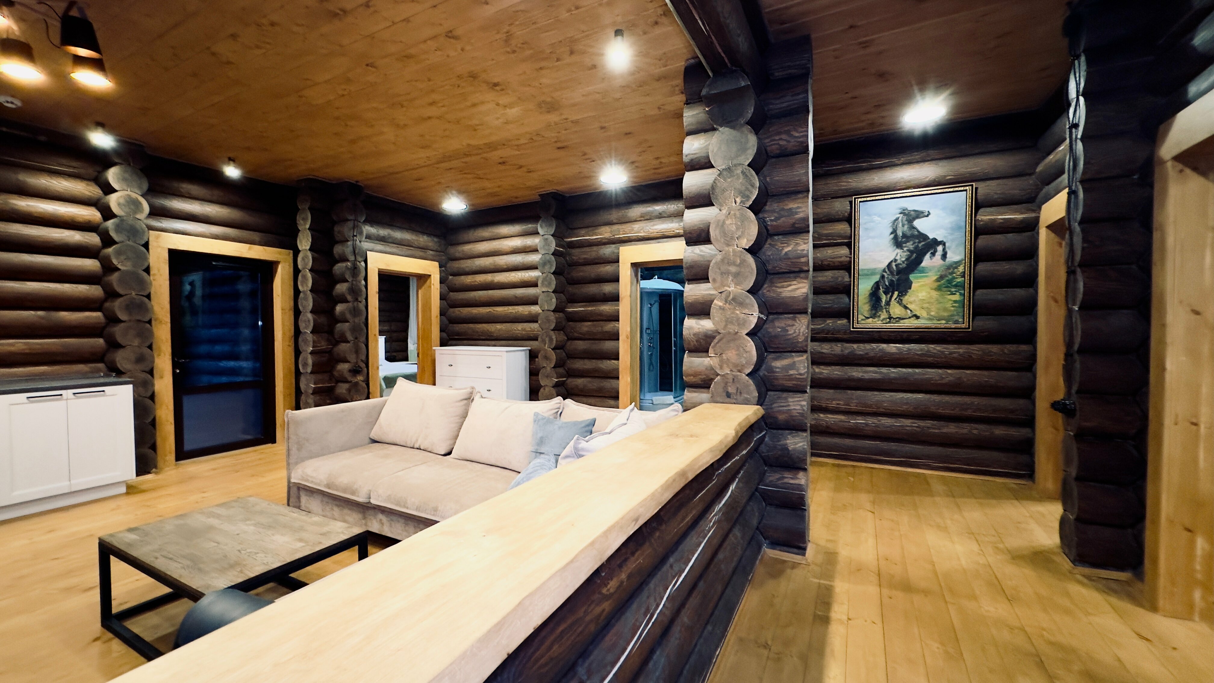 Дом из сруба №7 с террасой для 6-8 гостей