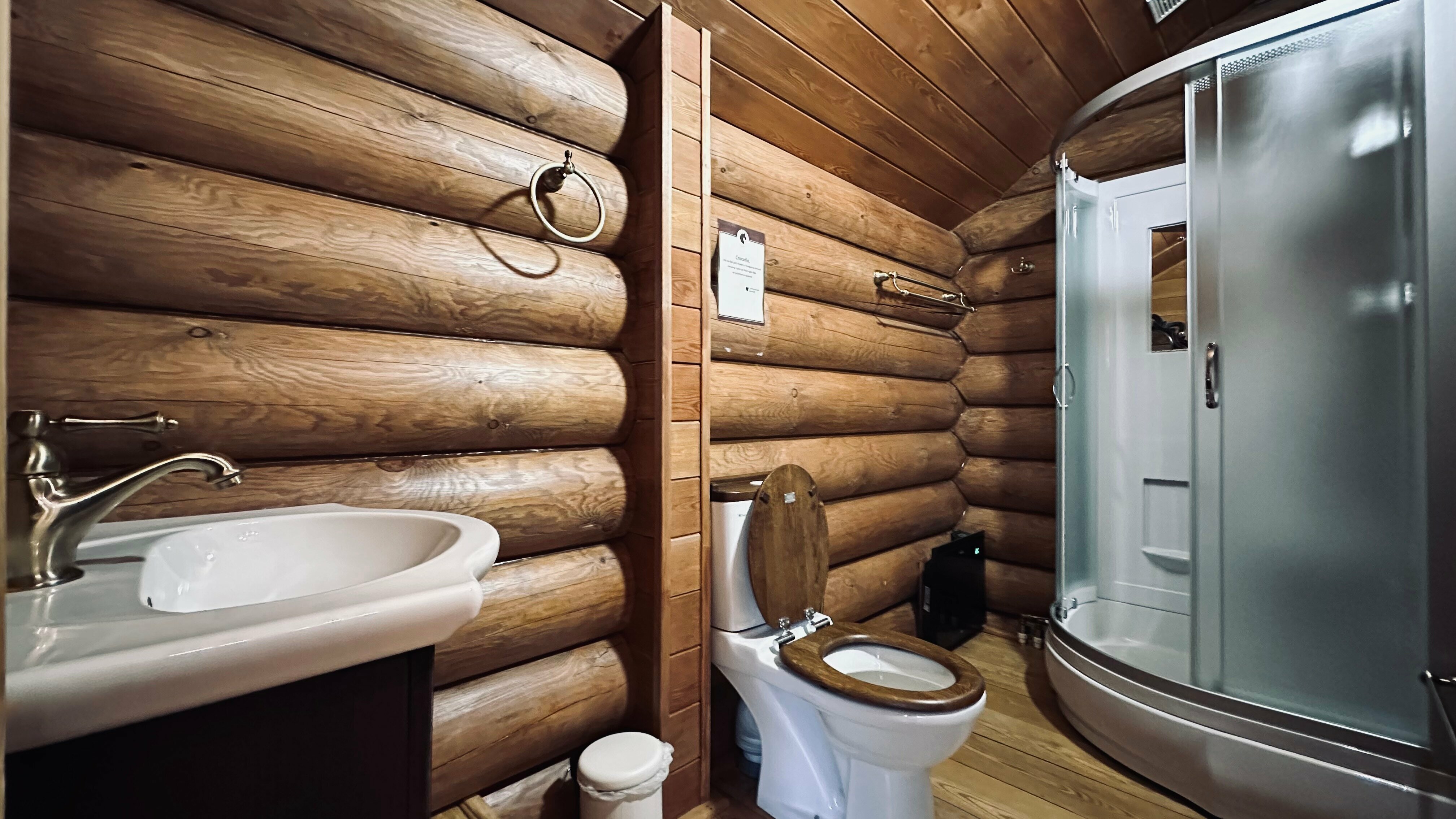 Дом из сруба №1 с камином и баней для 4-6 гостей