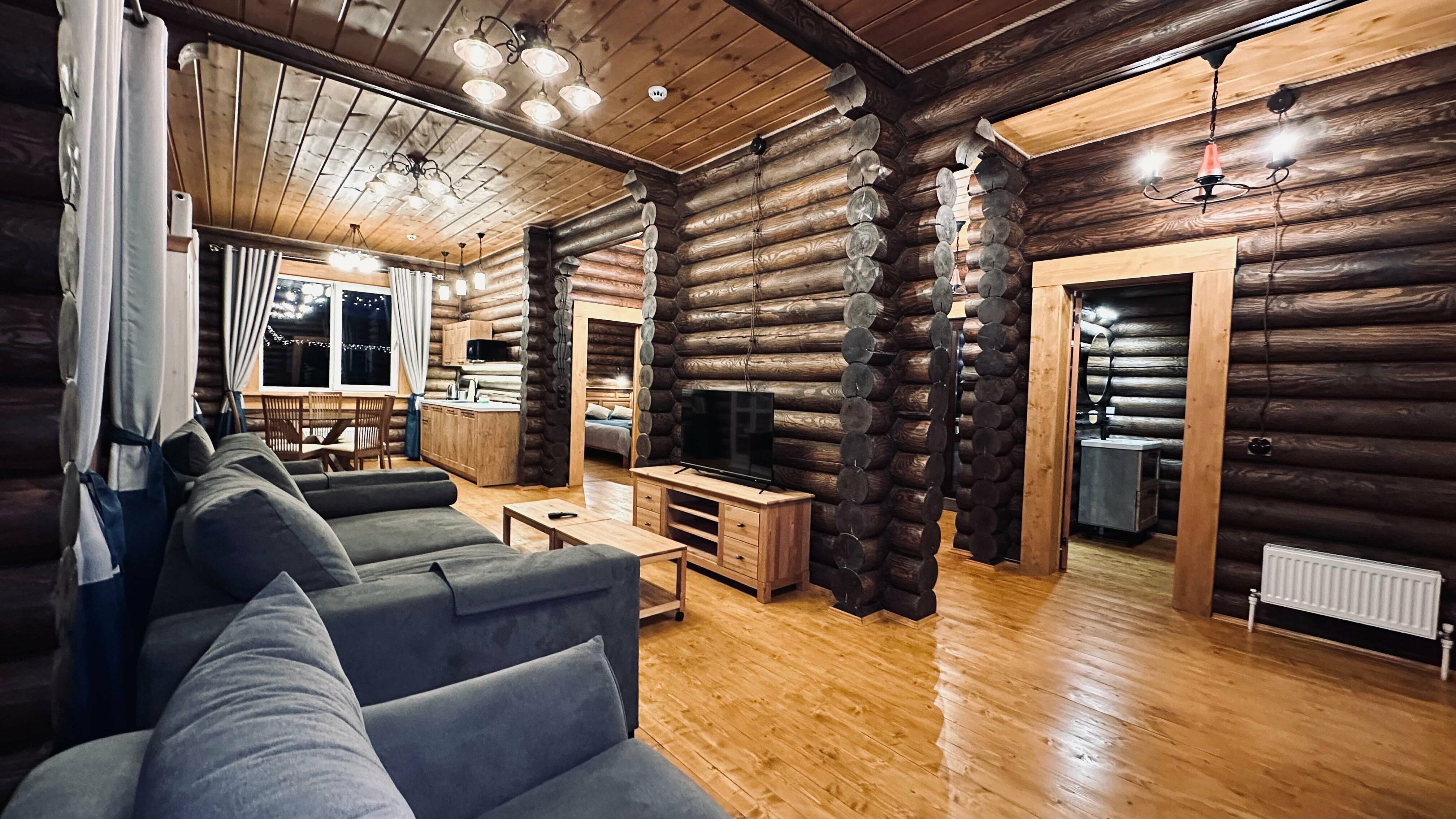 Дом из сруба №10 с террасой для 4-6 гостей