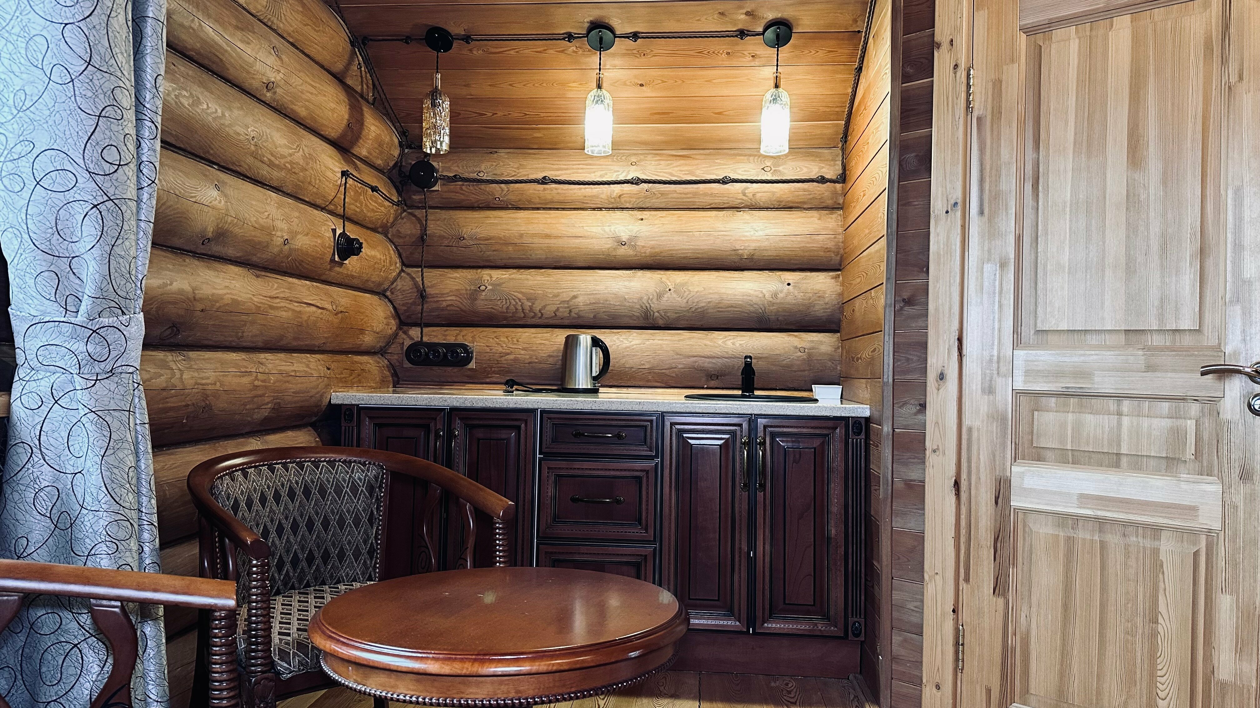 Дом из сруба №1 с камином и баней для 4-6 гостей