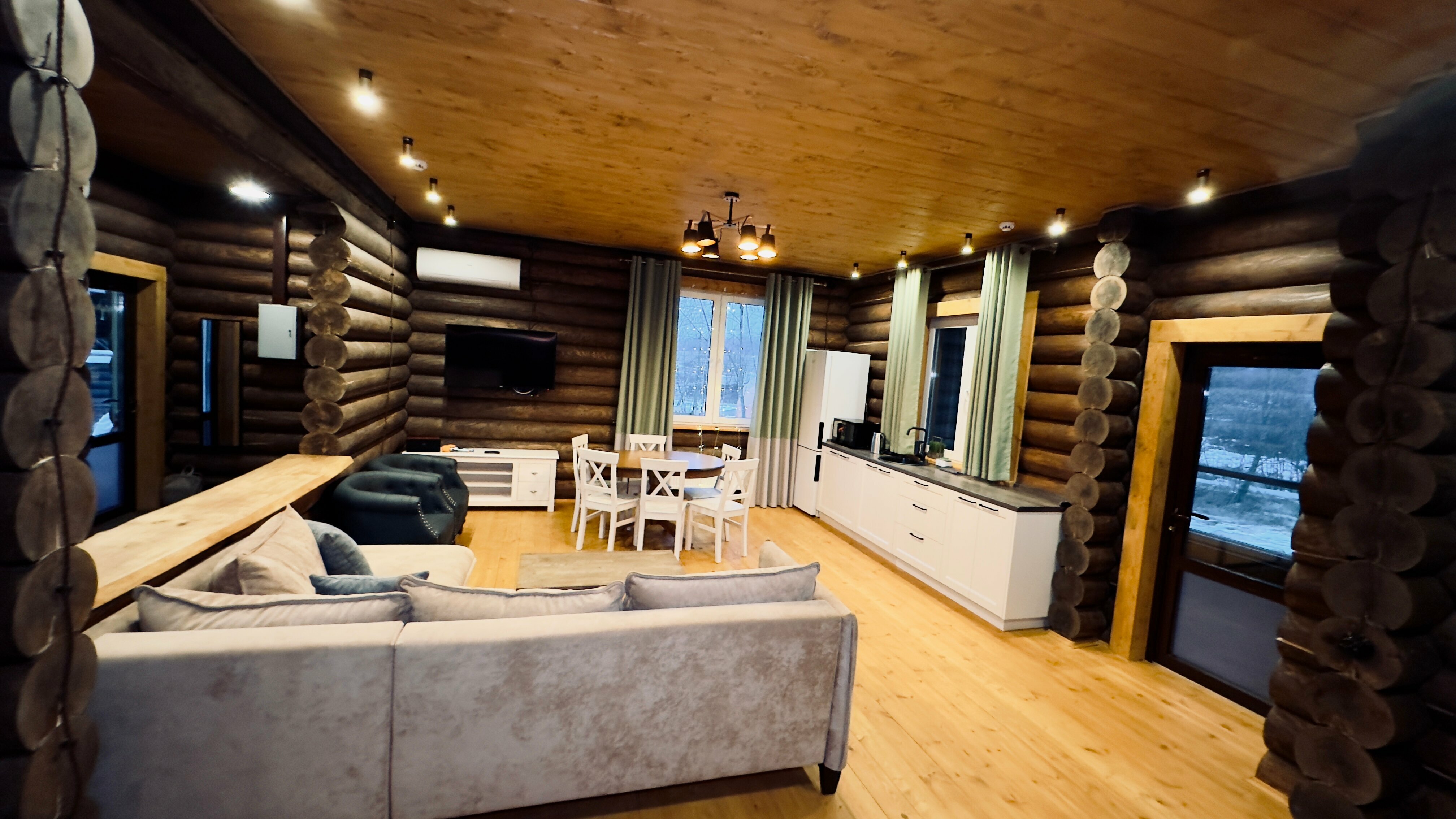 Дом из сруба №7 с террасой для 6-8 гостей