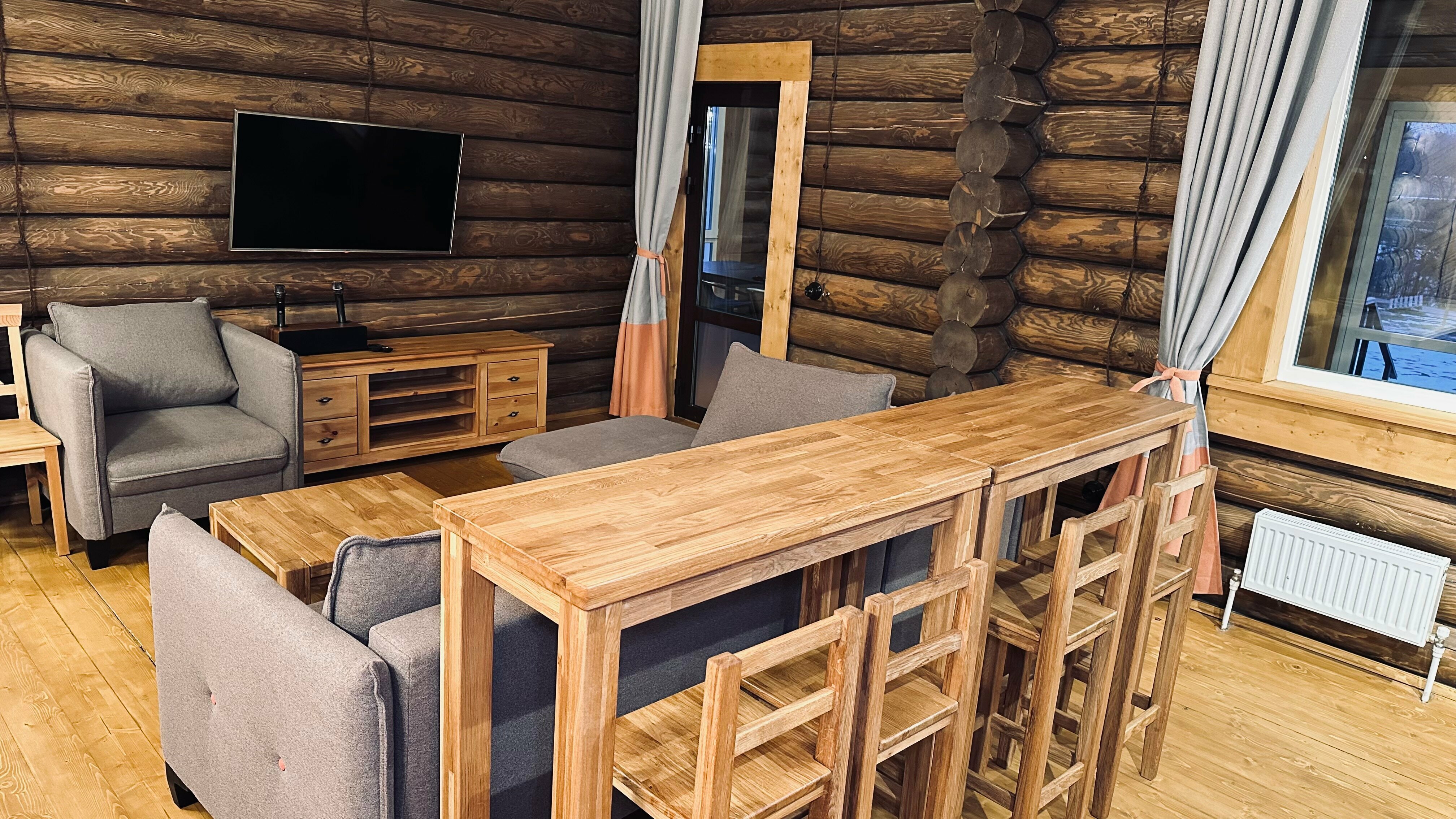 Дом из сруба №8 с террасой для 8-10 гостей