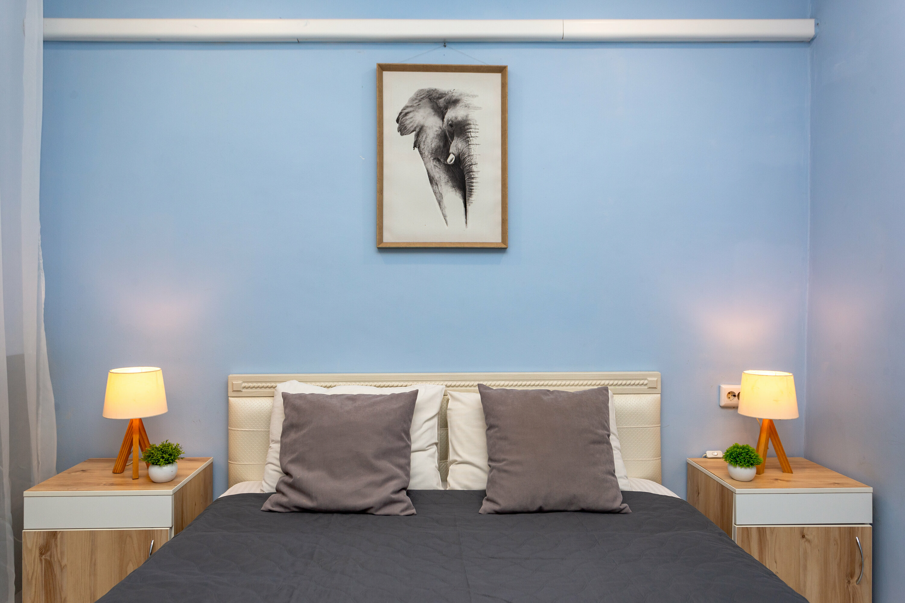 Двухместный номер с двуспальной кроватью и окном №1