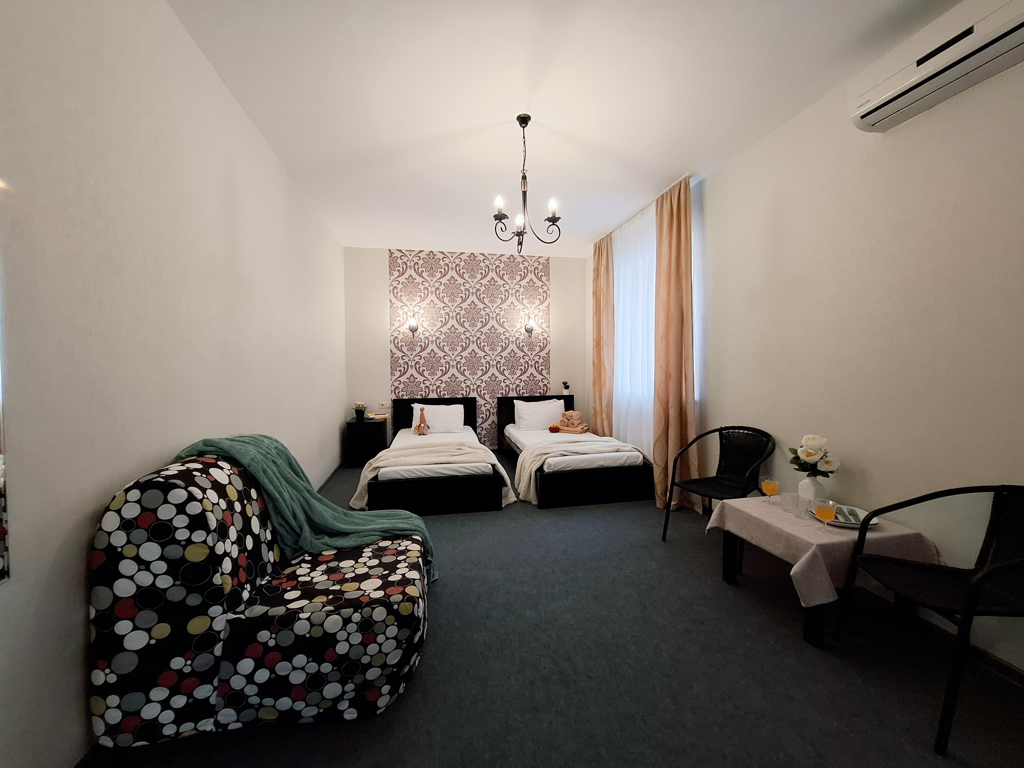 Семейный номер с кухней.