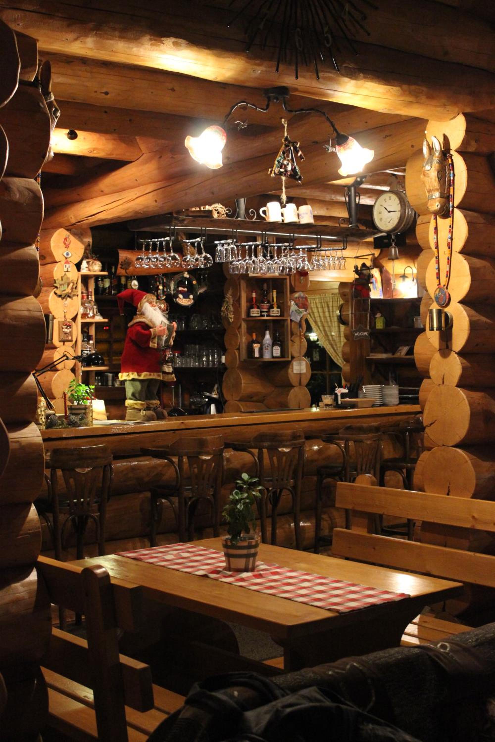 Chalet with fireplace