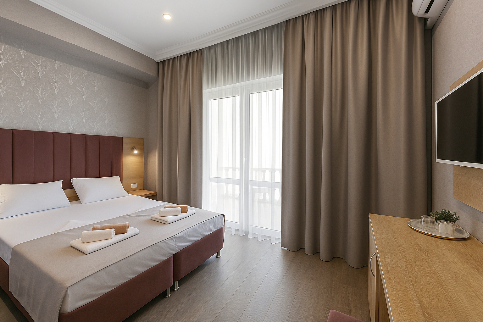 Двухместный номер ДЕЛЮКС с балконом