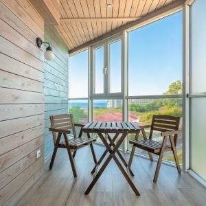 Семейный люкс с видом на море и террасой