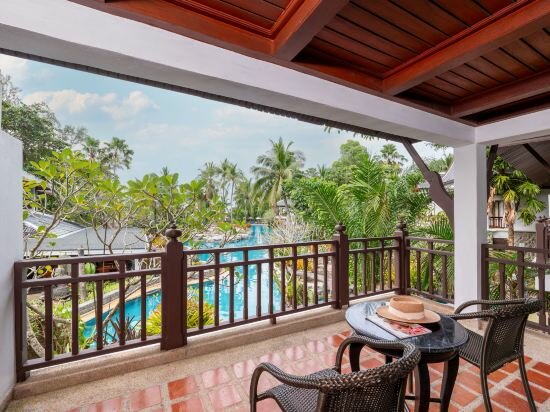 Family Connecting Lagoon Poolside