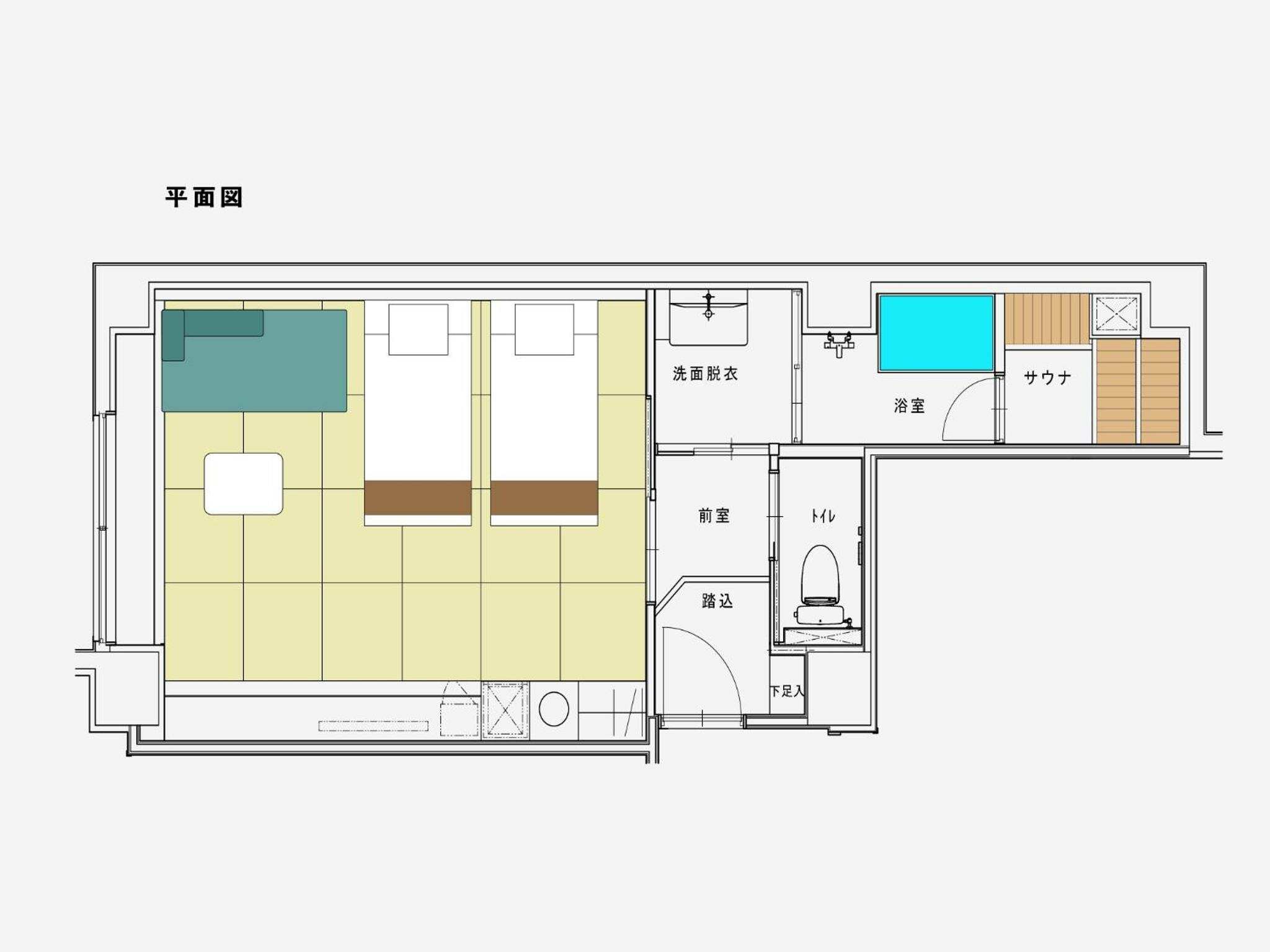 Renovated Deluxe Japanese Style twin Room with Sauna (Extra bed)