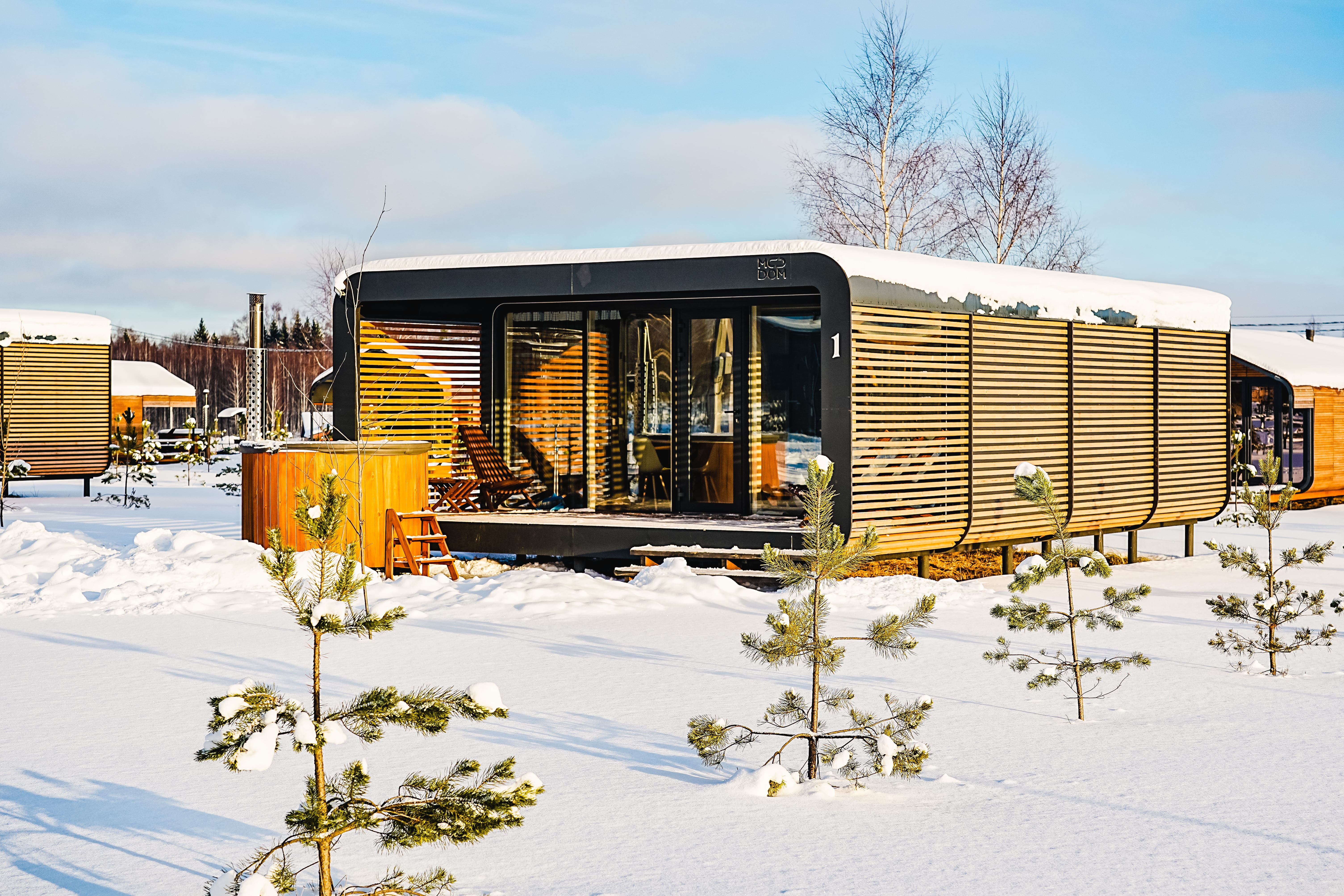 Модом с 2 спальнями и купелью