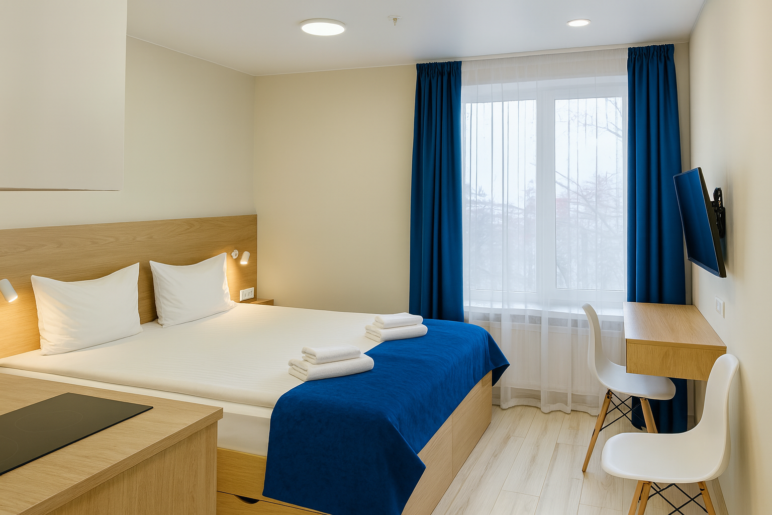 Комфортные апартаменты ZOOM с двуспальной кроватью