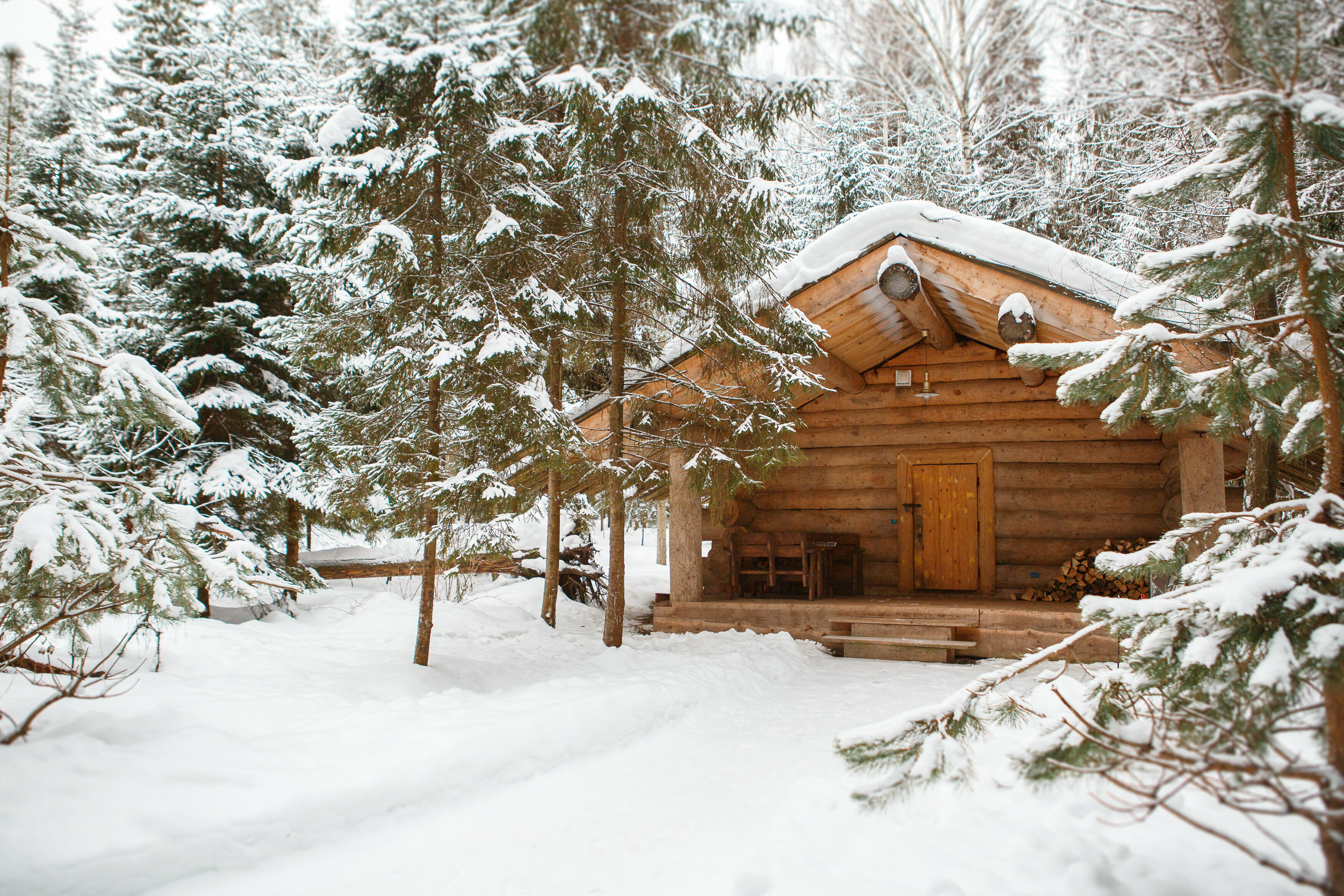 Медный домик с печью