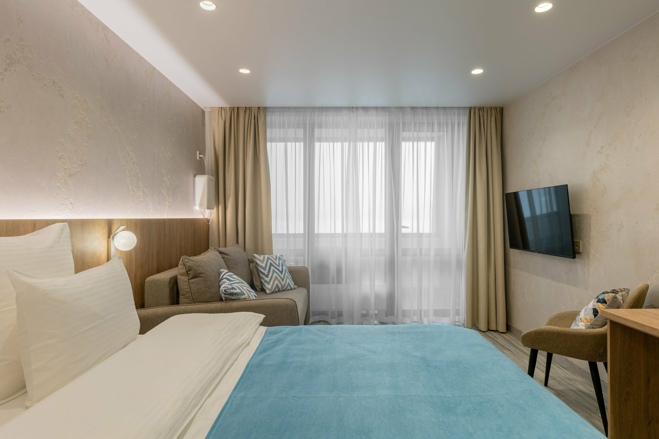 Улучшенный номер с кроватью размера «king-size» или 2 отдельными кроватями