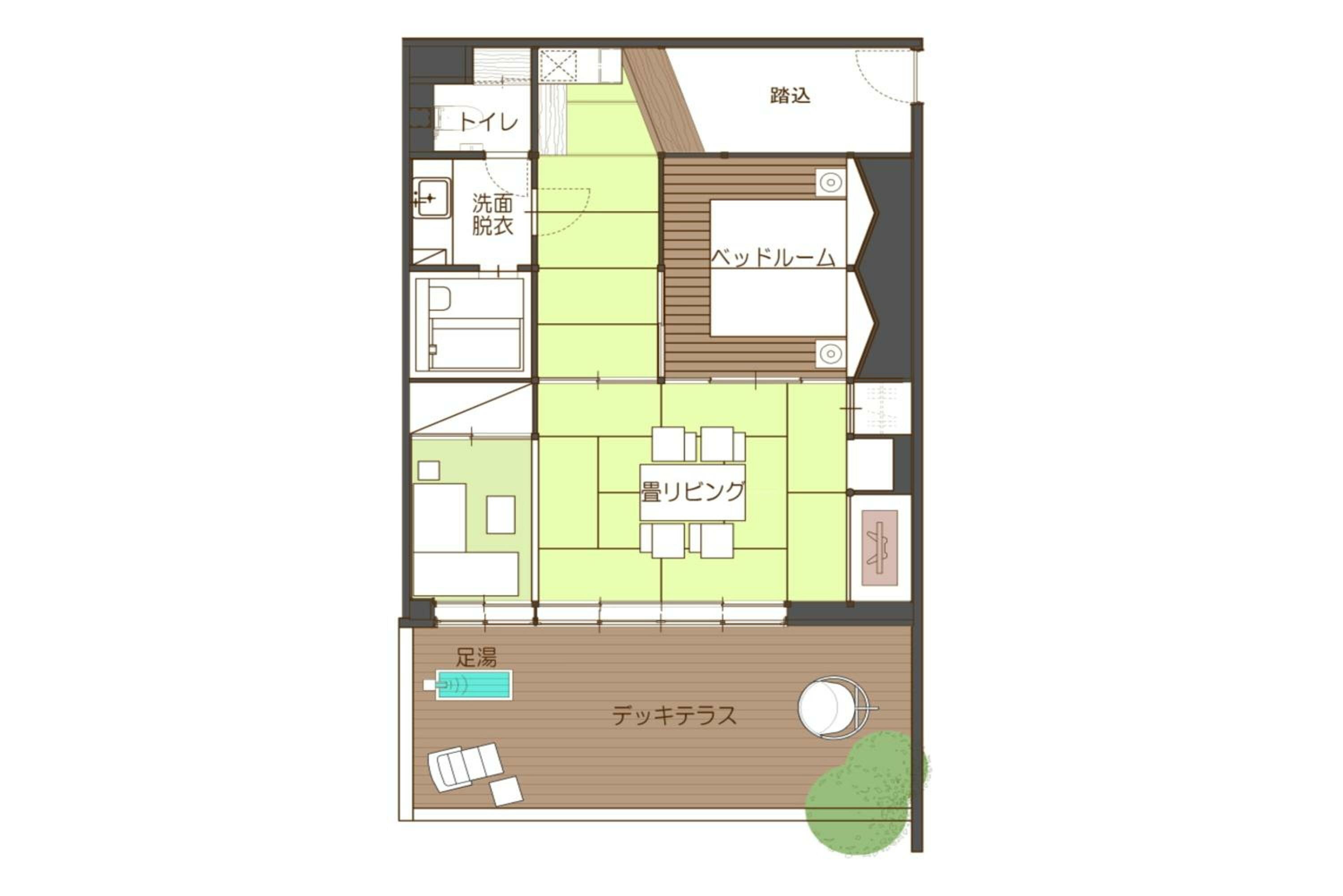 Renovated - Room with Tatami Area with Foot Bath - Garden view