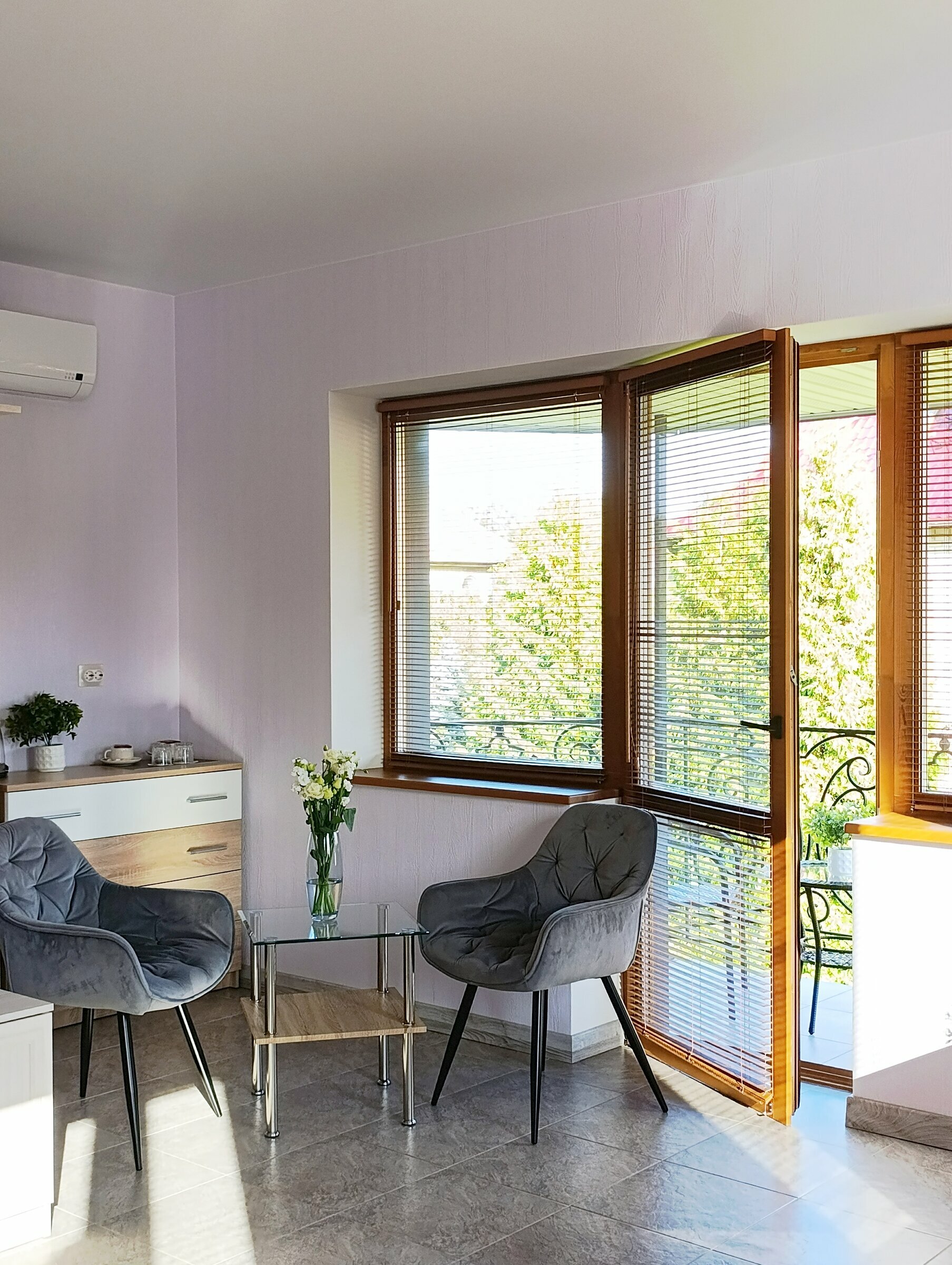 Двухместный номер с 1 кроватью и балконом