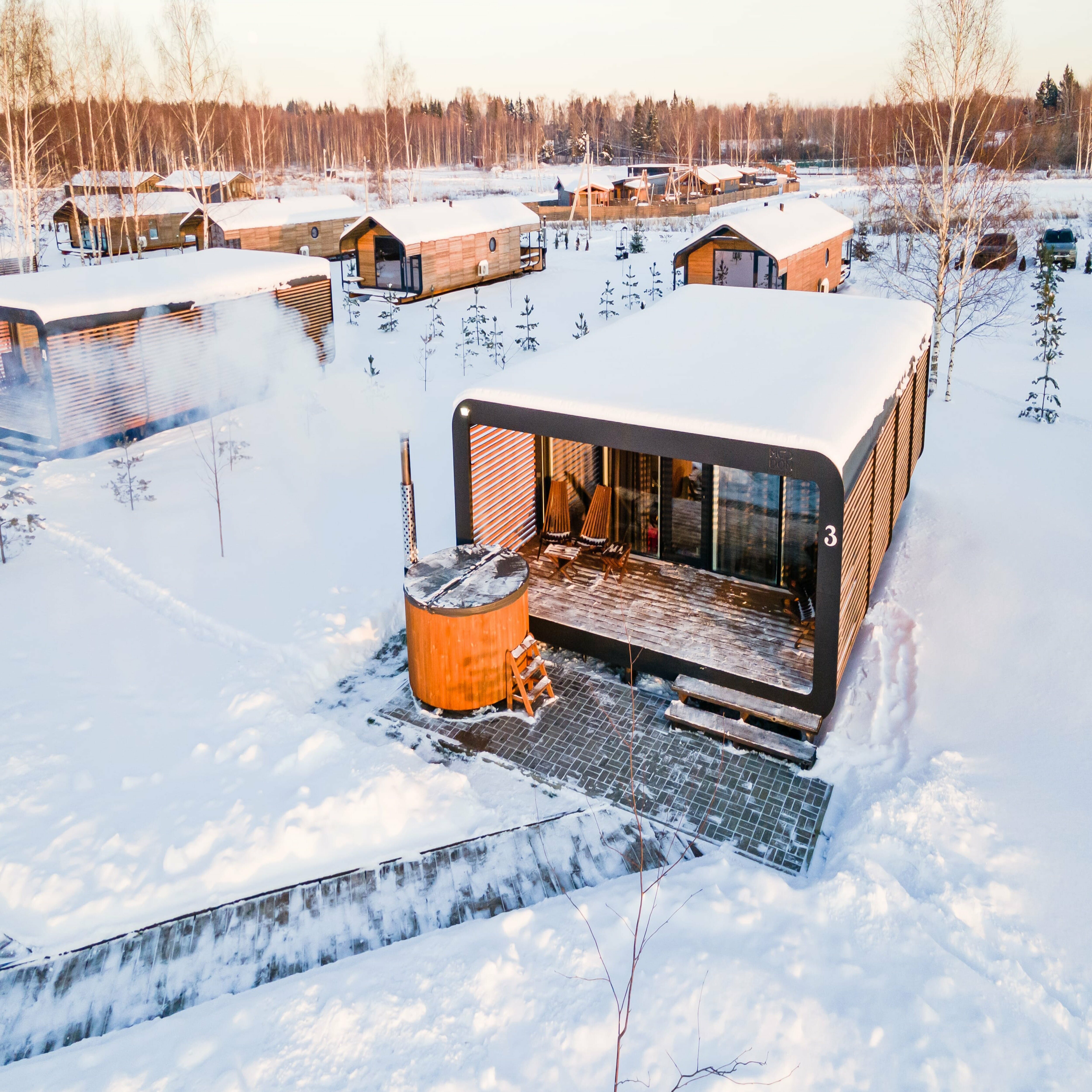 Модом с 1 спальней и купелью