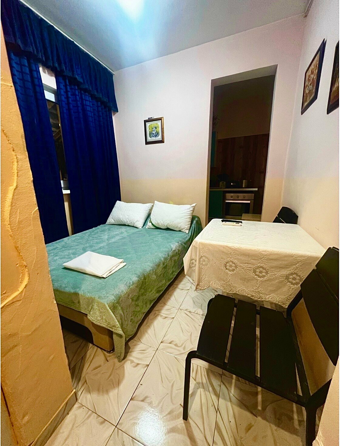 Двухместный номер с одной 2-х спальной кроватью/диваном, отдельным санузлом и кухней