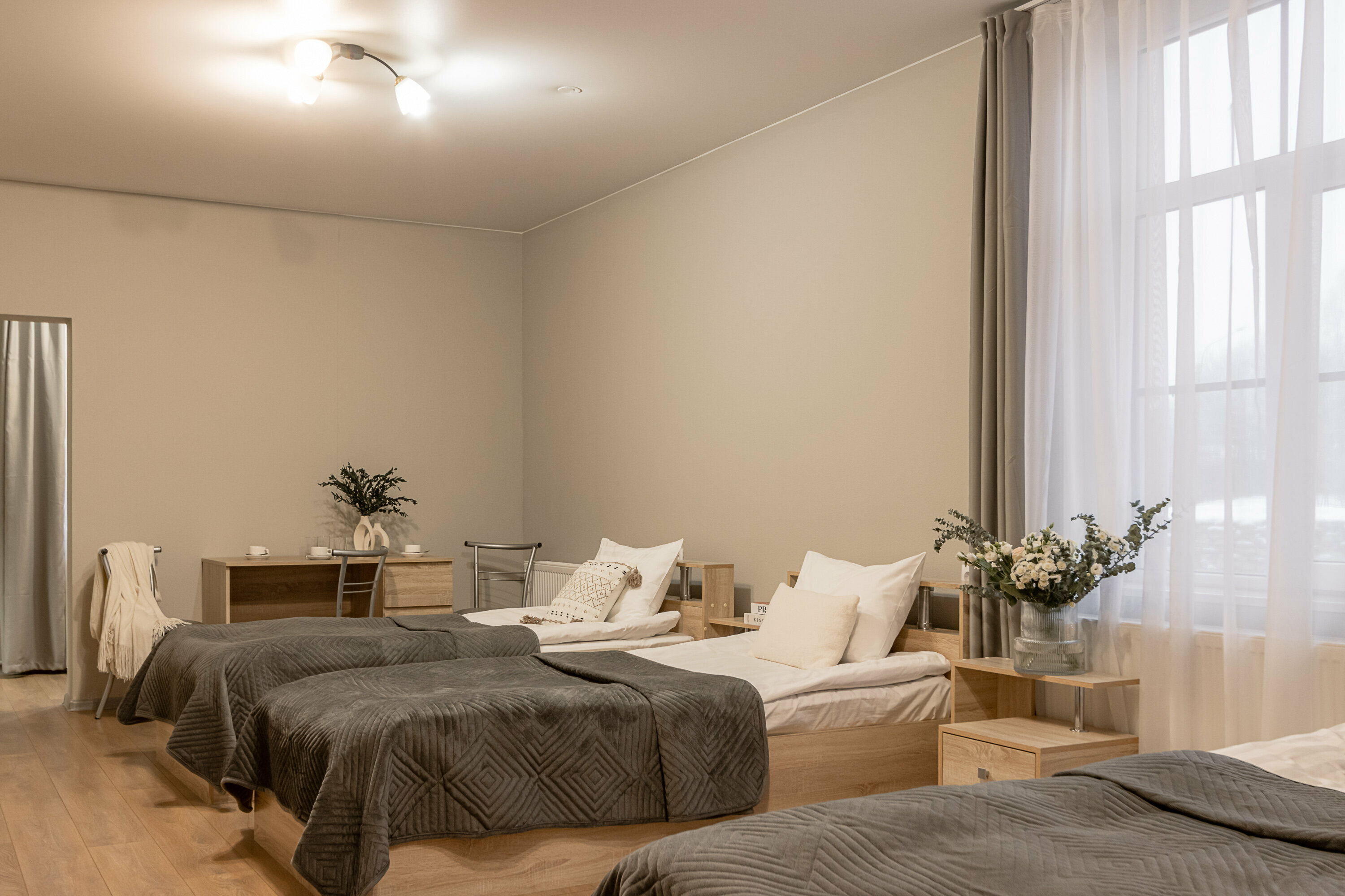 Трёхместный номер с раздельными кроватями