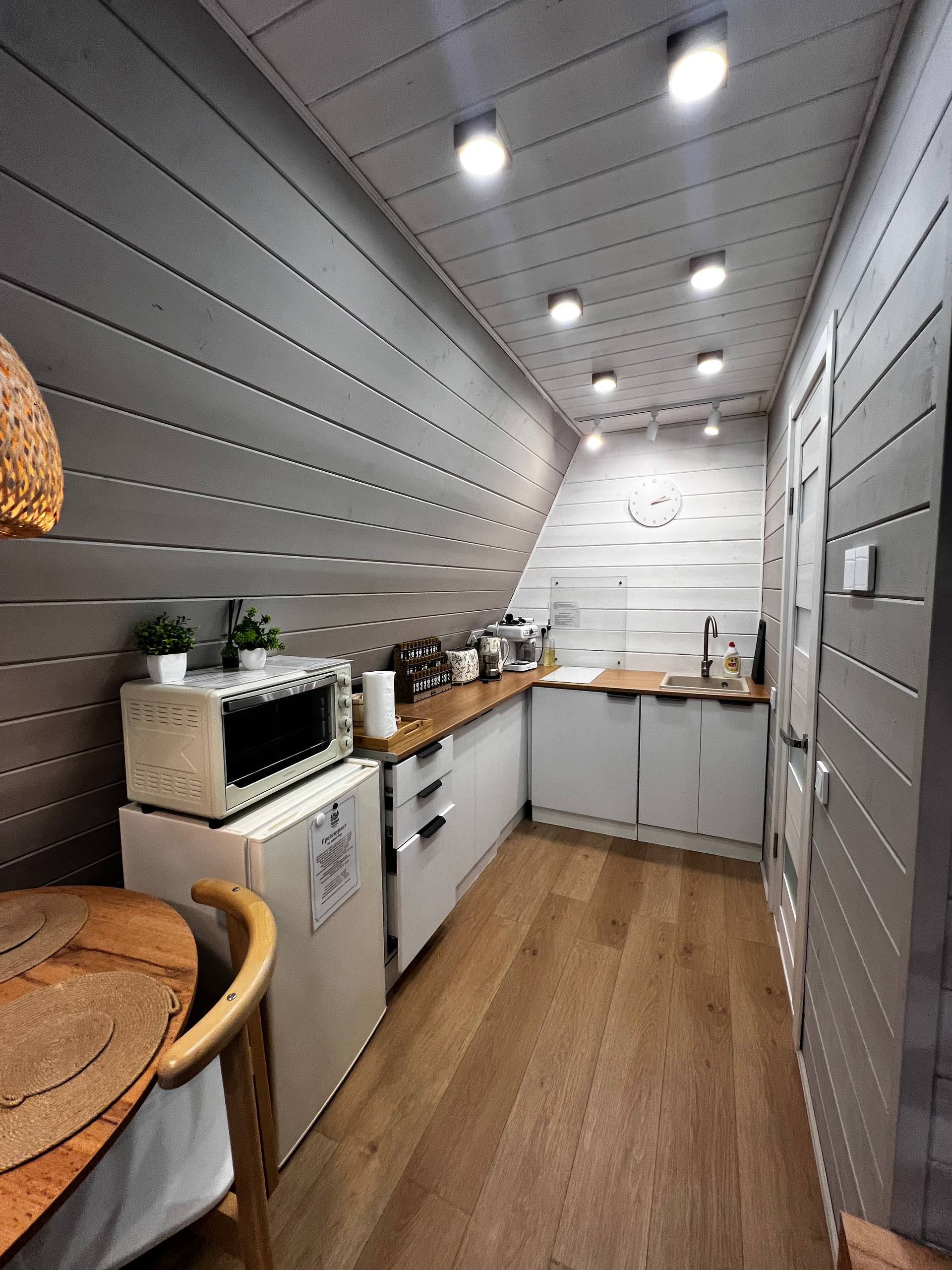 А-фрейм дом с сибирским чаном и баней (стоимость указана за дом)