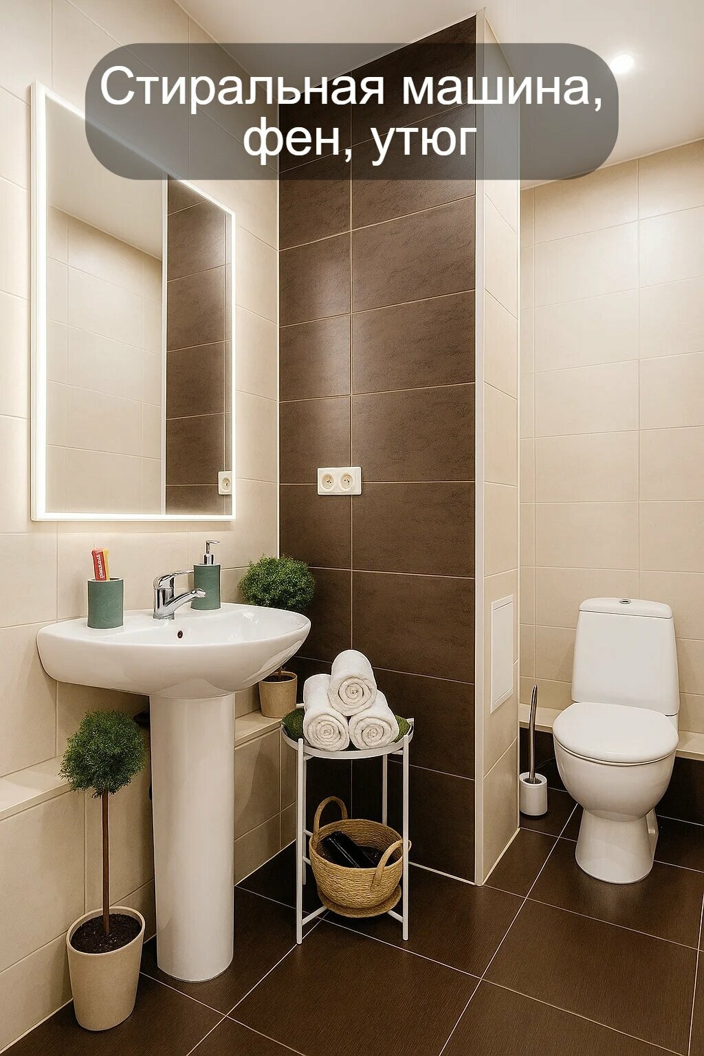 2 спальни у аквапарка, центра и набережной, с приставкой+ смарт- у аквапарка, центра и набережной, с приставкой+ смарт-ТВ КРЕМОВАЯ