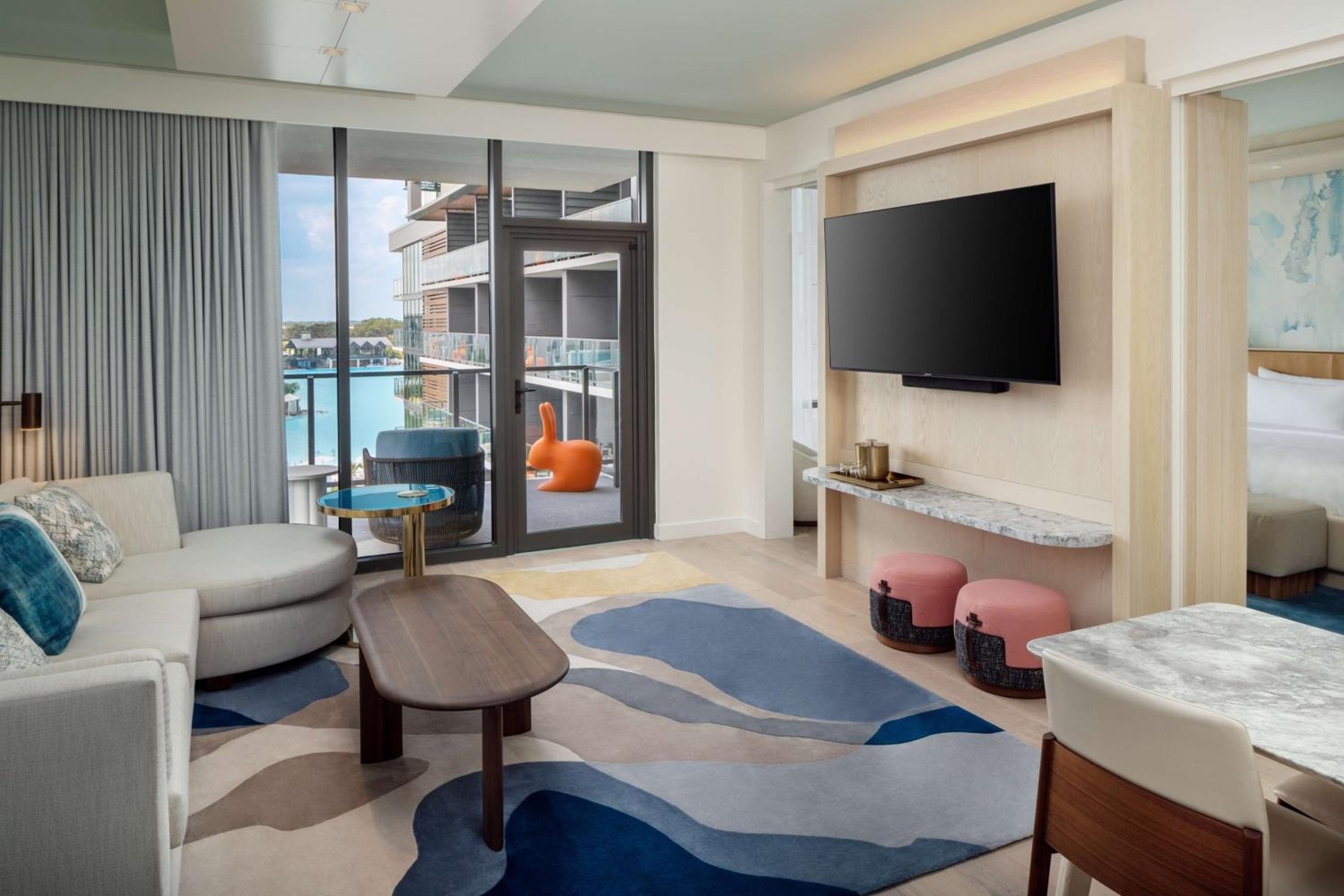 One-Bedroom Suite with Balcony and Pool View