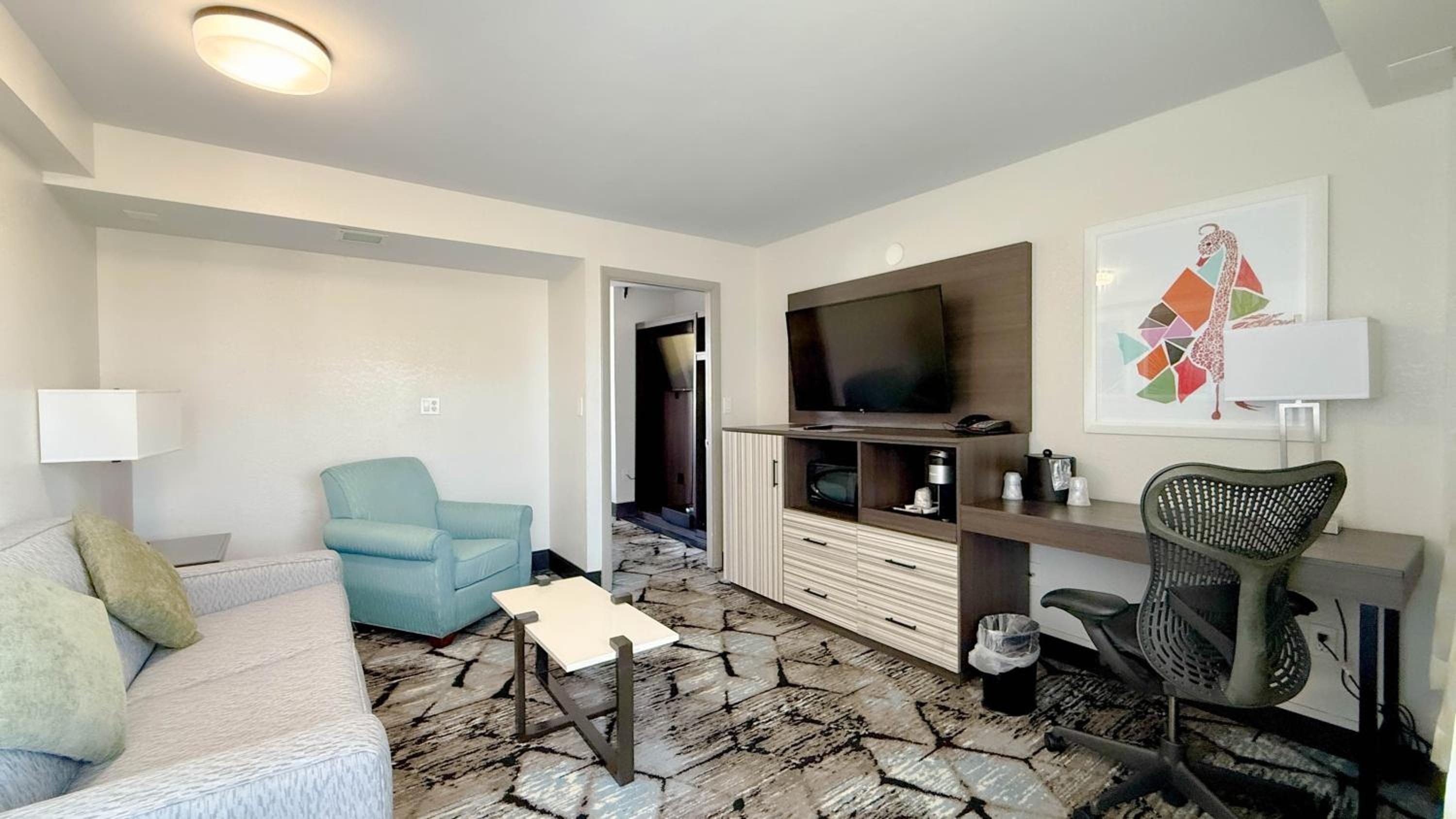 Two-Room King Suite with Sofa Bed and Partial Ocean View - Non-Smoking