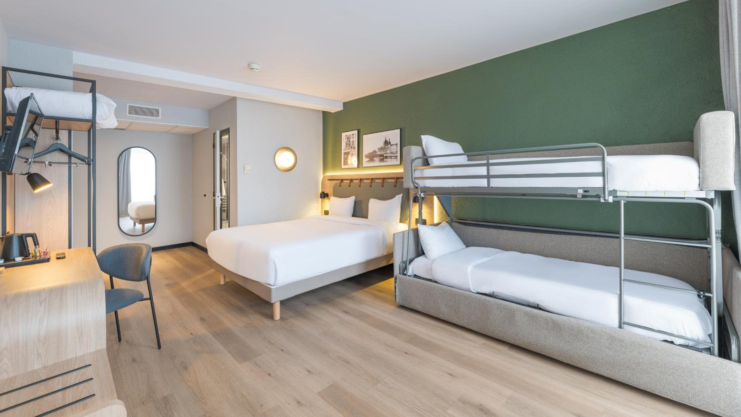 Standard Queen Room with One Sofa Bunk Bed