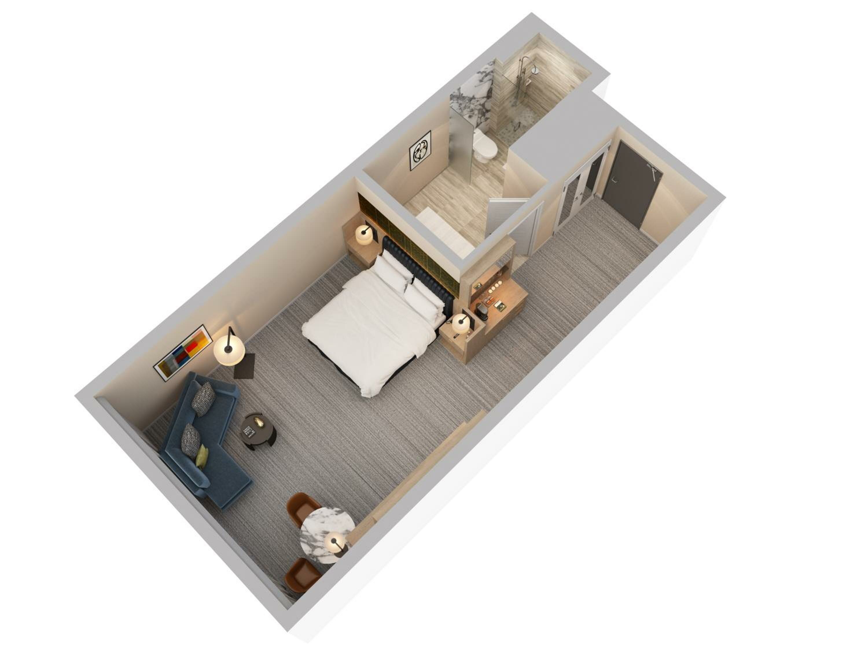 King Guest Room with Lake View and Lounge Access