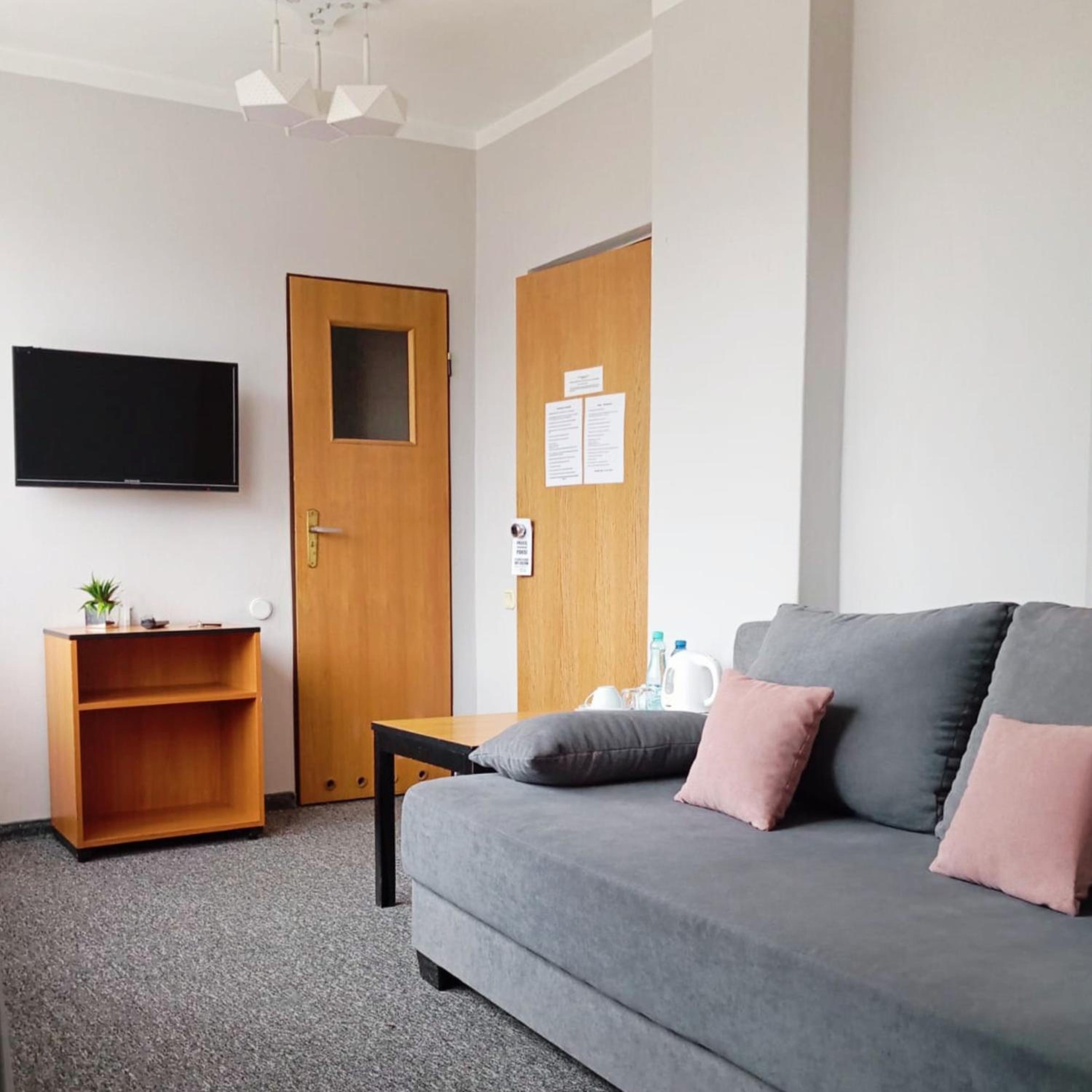 Small Double Room with Small Bathroom (Parking view)