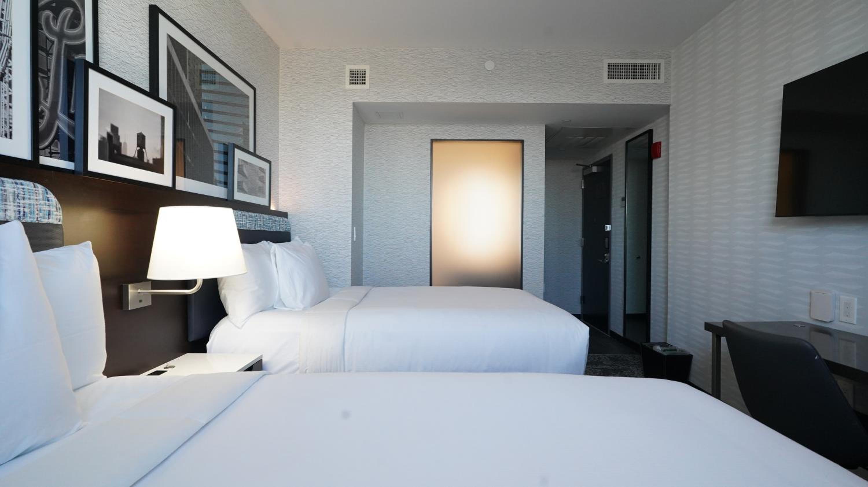 Double Room With Two Double Beds And Roll-In Shower - Disability Access