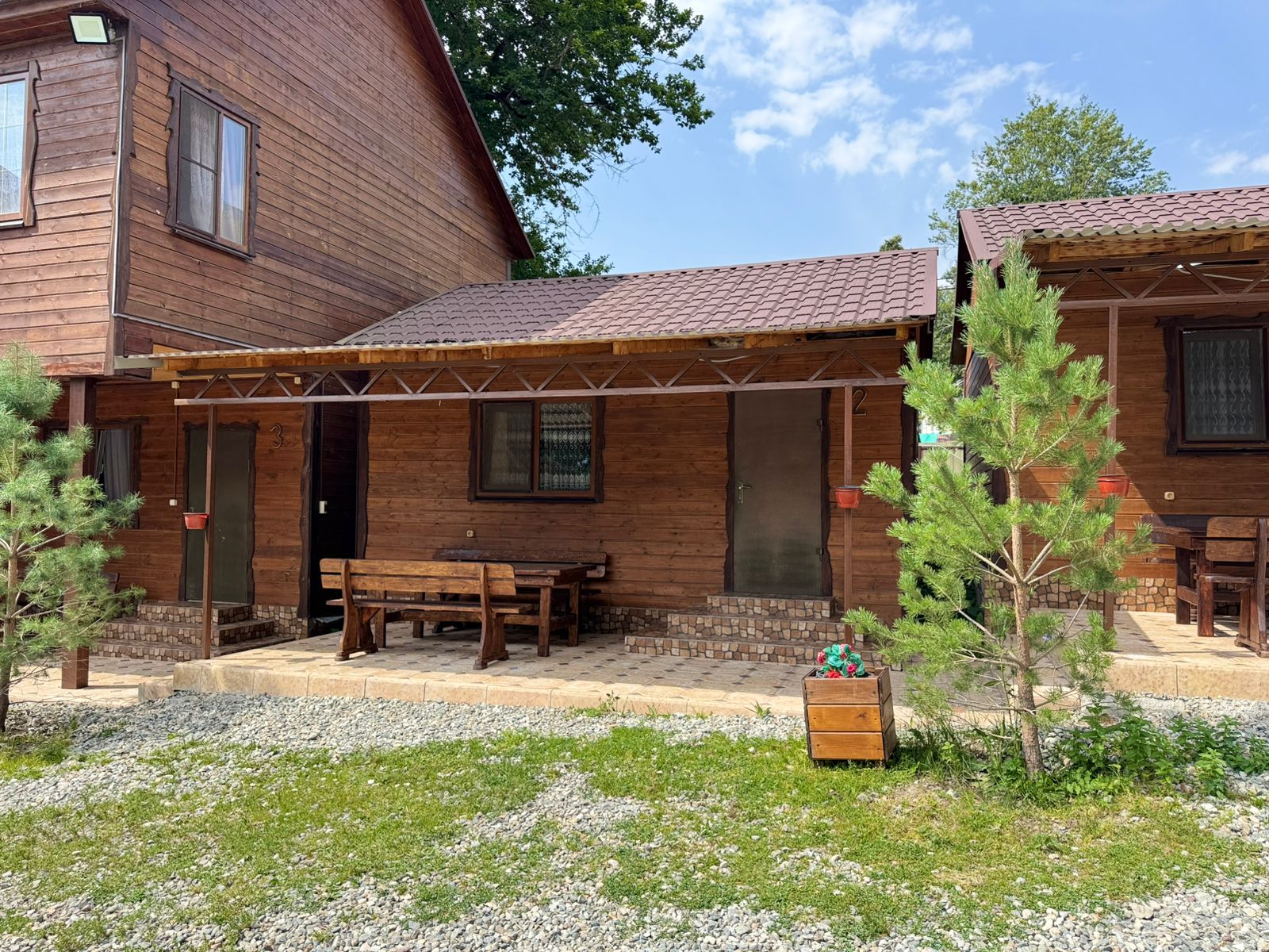 Отдельный домик с личной зоной барбекю