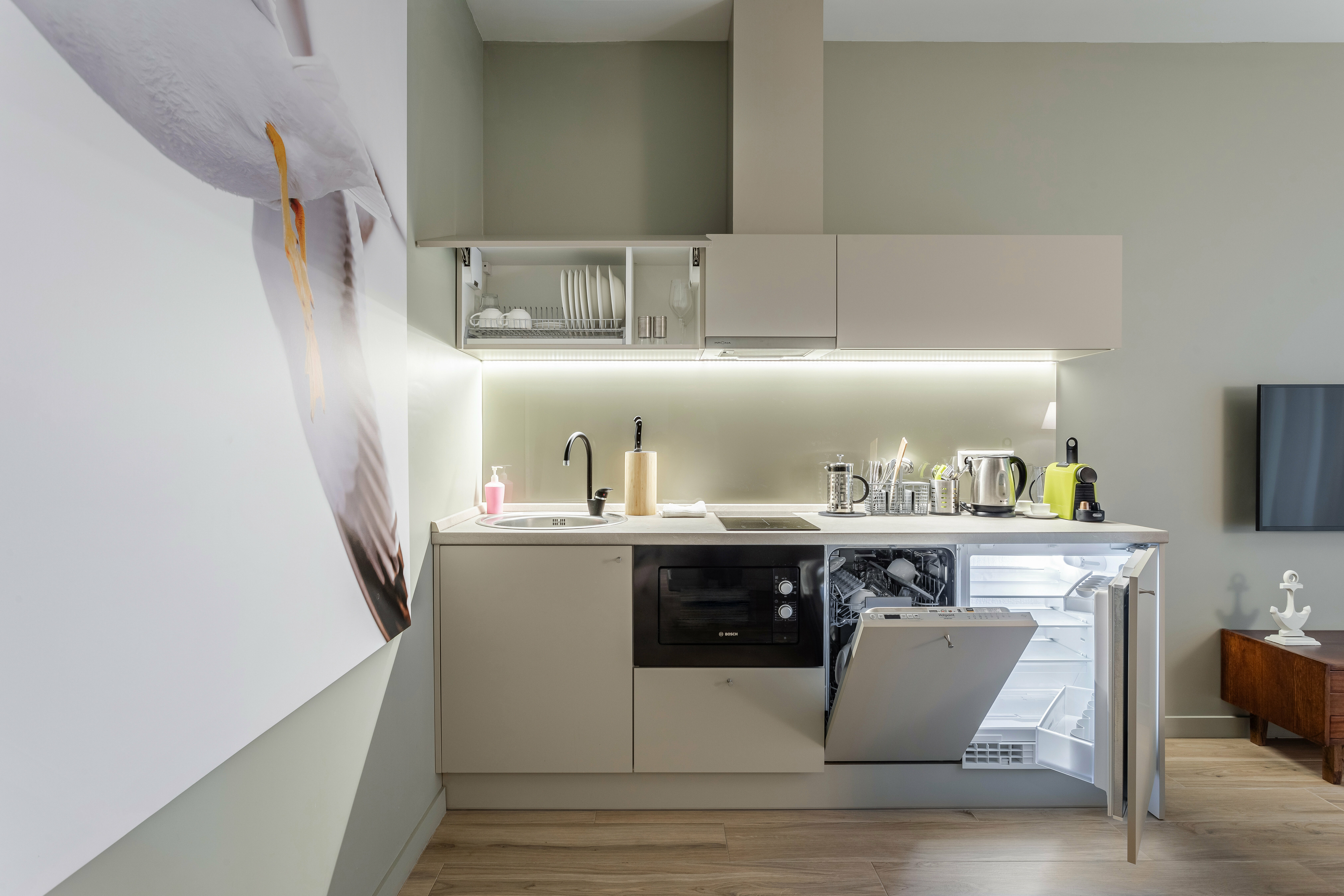 Семейные апартаменты Сhic с одной большой или двумя раздельными кроватями