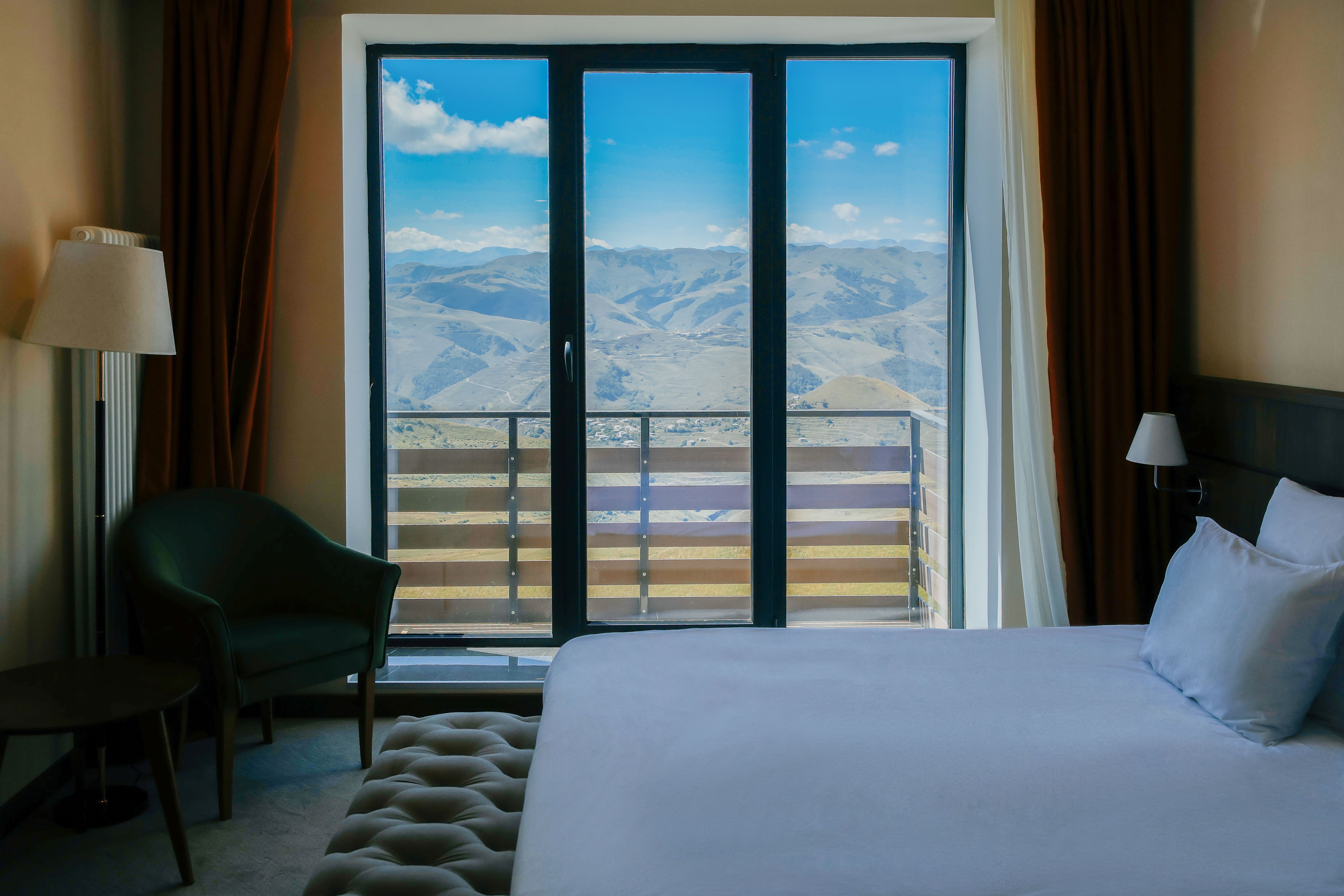 Двухместный номер с 2 отдельными кроватями, вид на горы