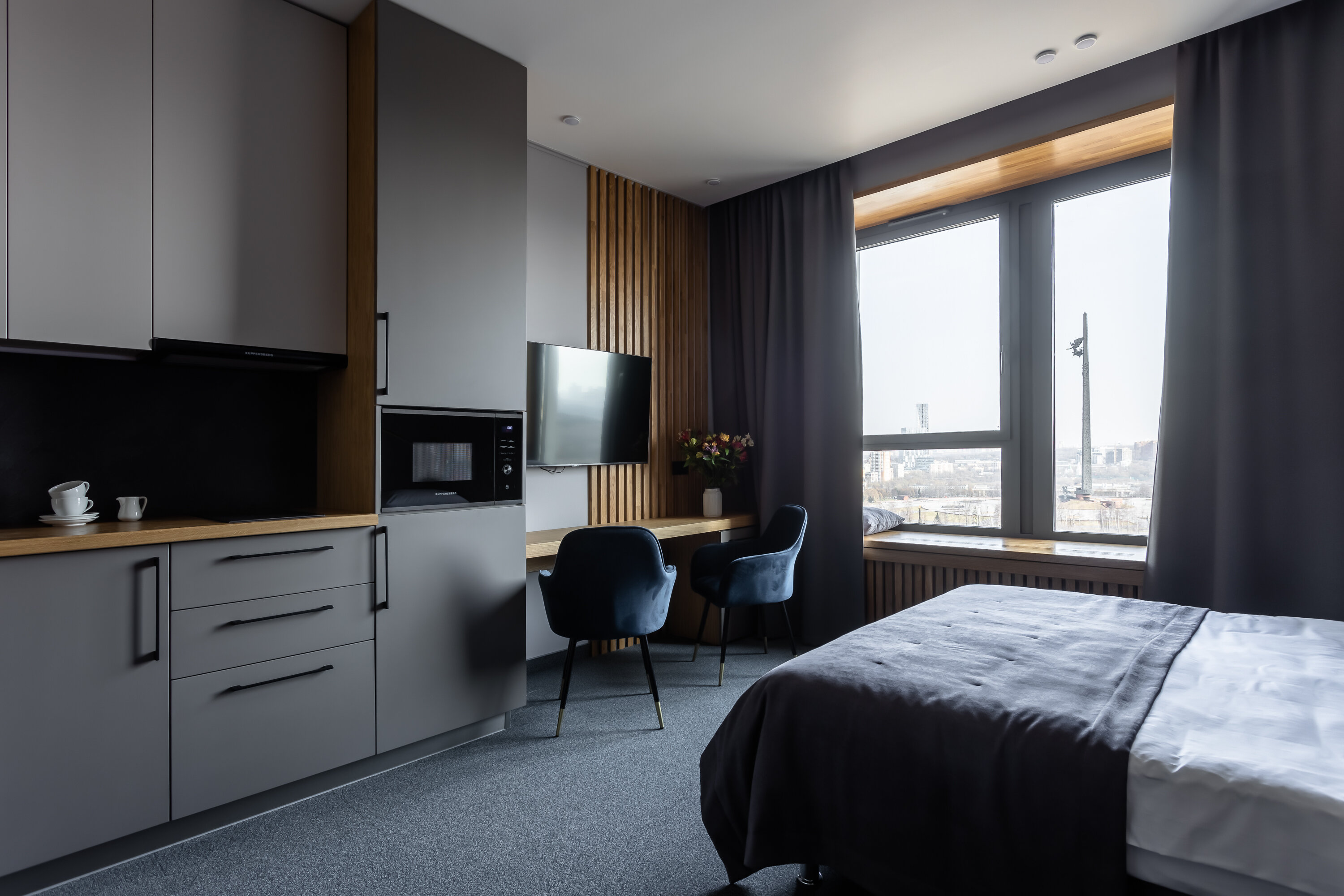 Двухместная студия Делюкс  с панорамным видом на Парк Победы