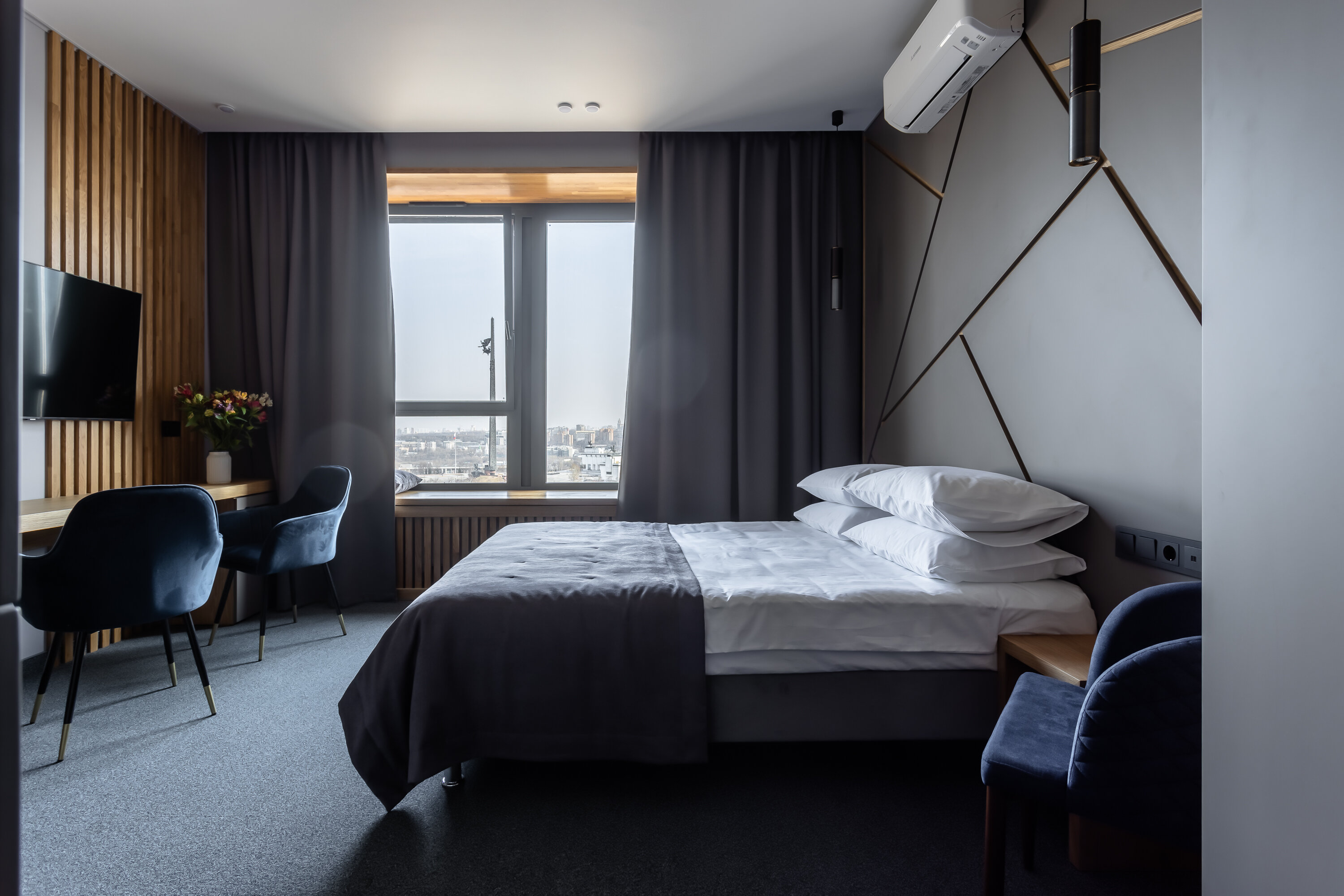 Двухместная студия Делюкс  с панорамным видом на Парк Победы