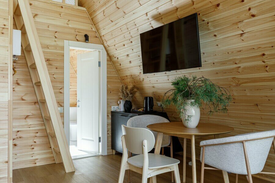 A-Фрейм с Террасой и Купелью