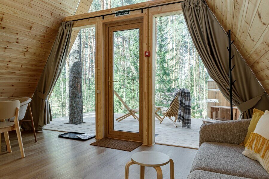 A-Фрейм с Террасой и Купелью