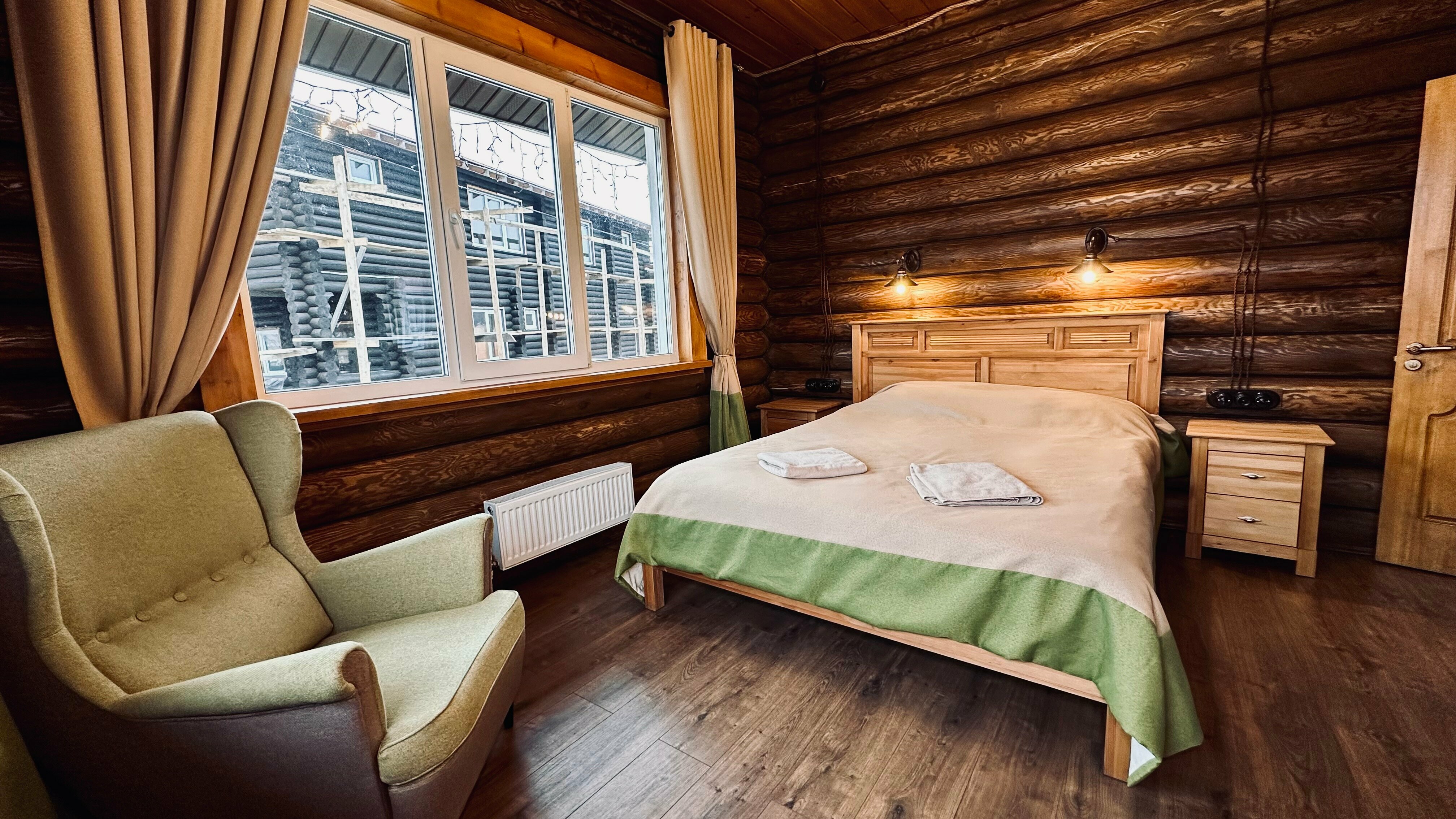 Дом из сруба №6 с террасой для 4-6 гостей