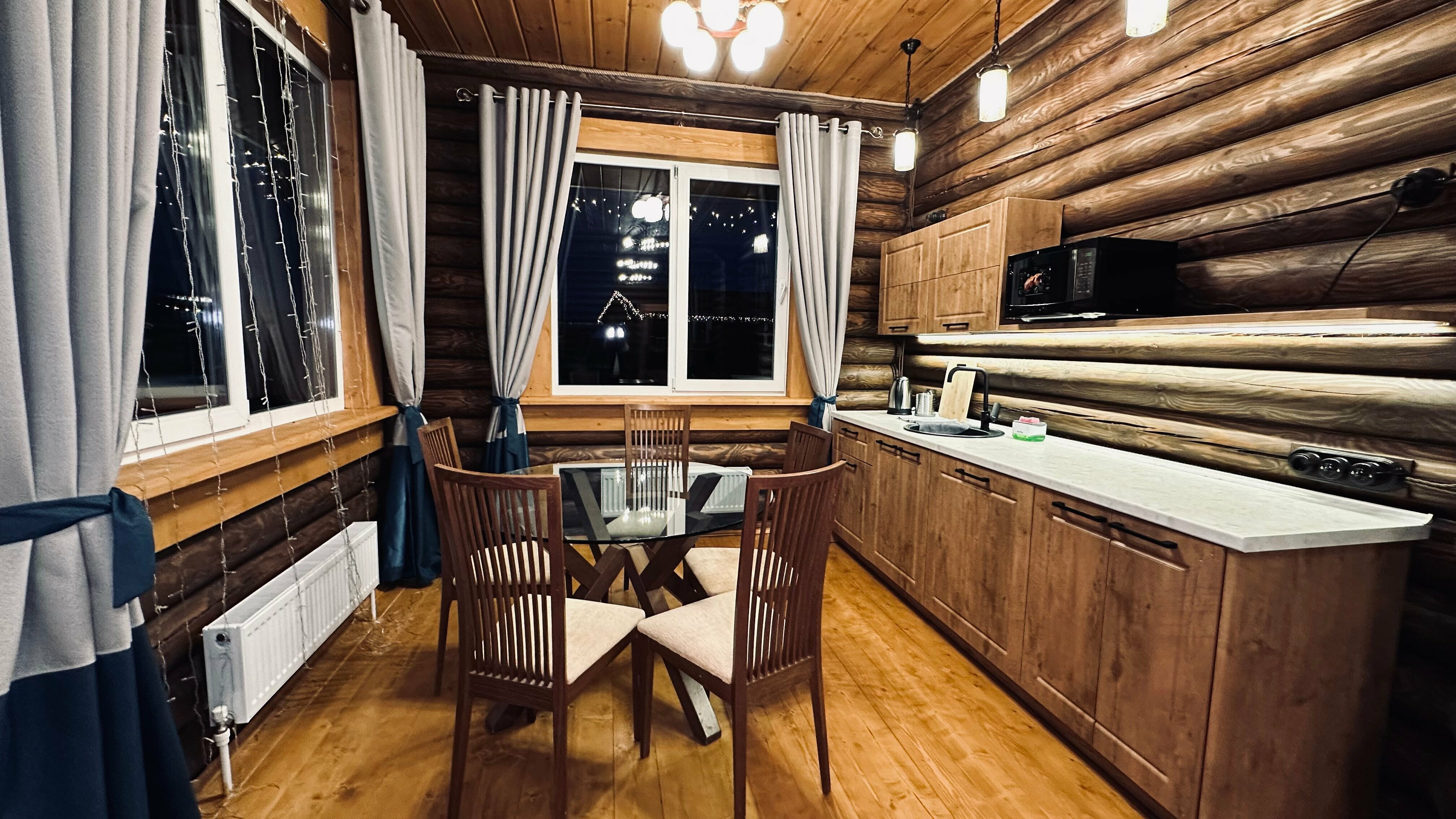 Дом из сруба №10 с террасой для 4-6 гостей