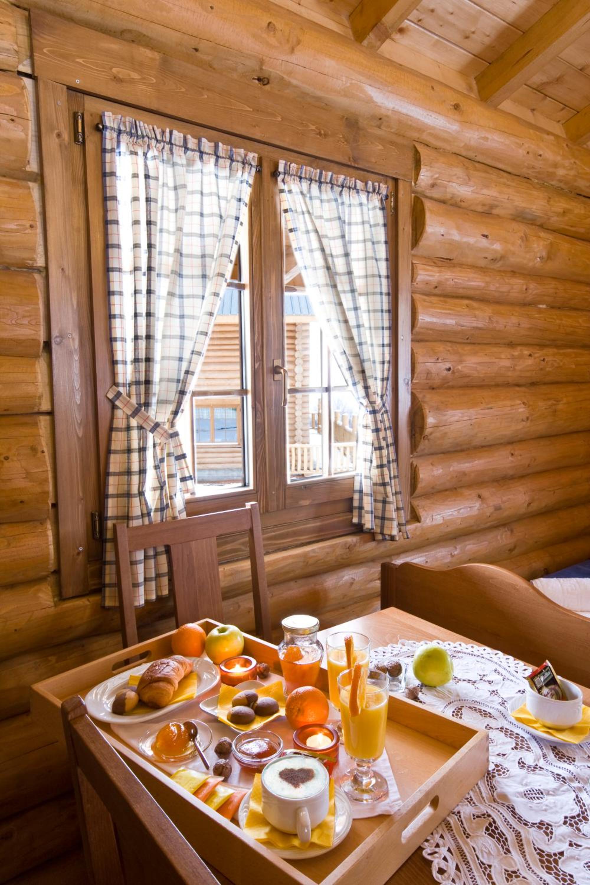 Chalet with fireplace