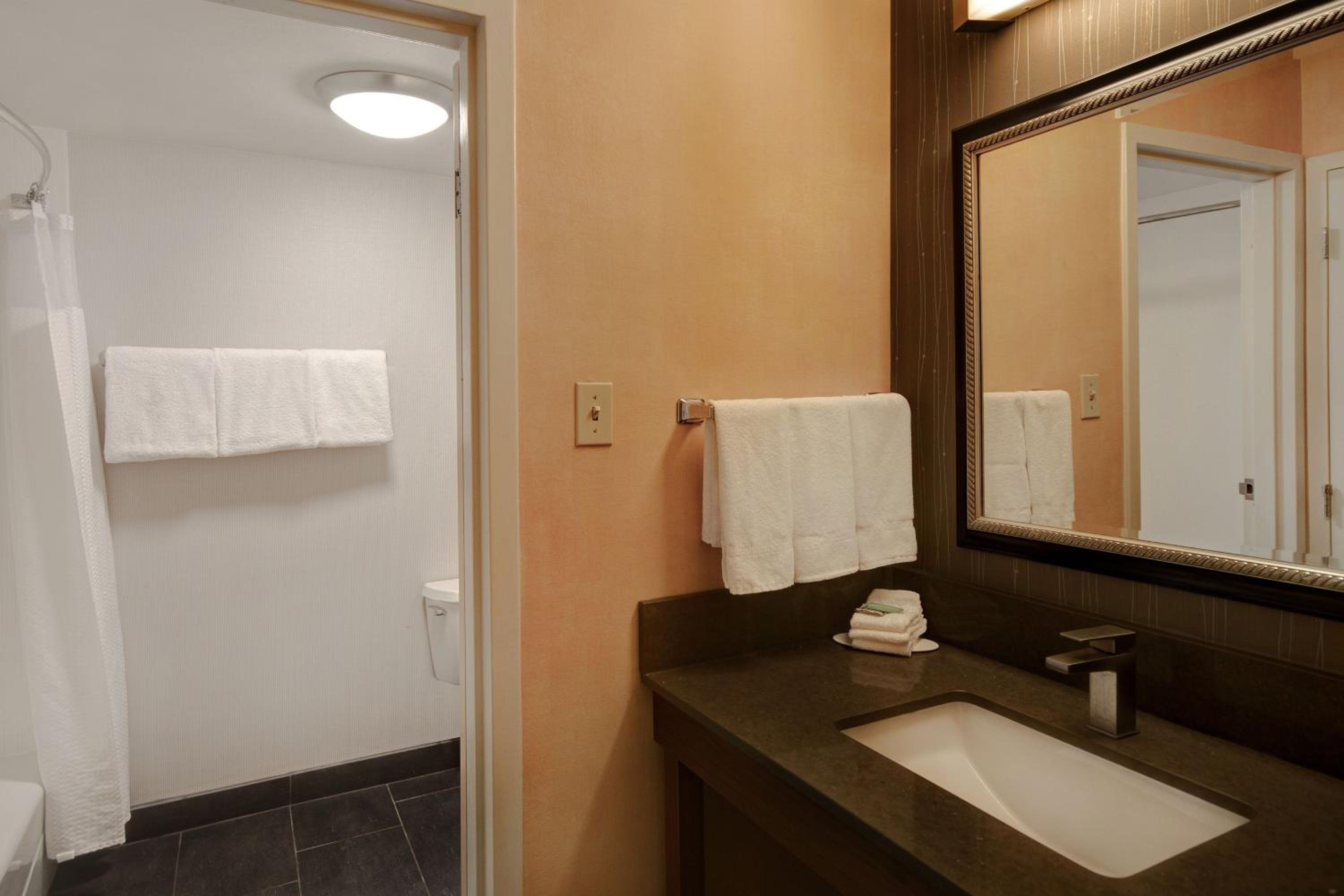 Double Room with Two Double Beds and Roll-n Shower - Mobility and Hearing Accessible