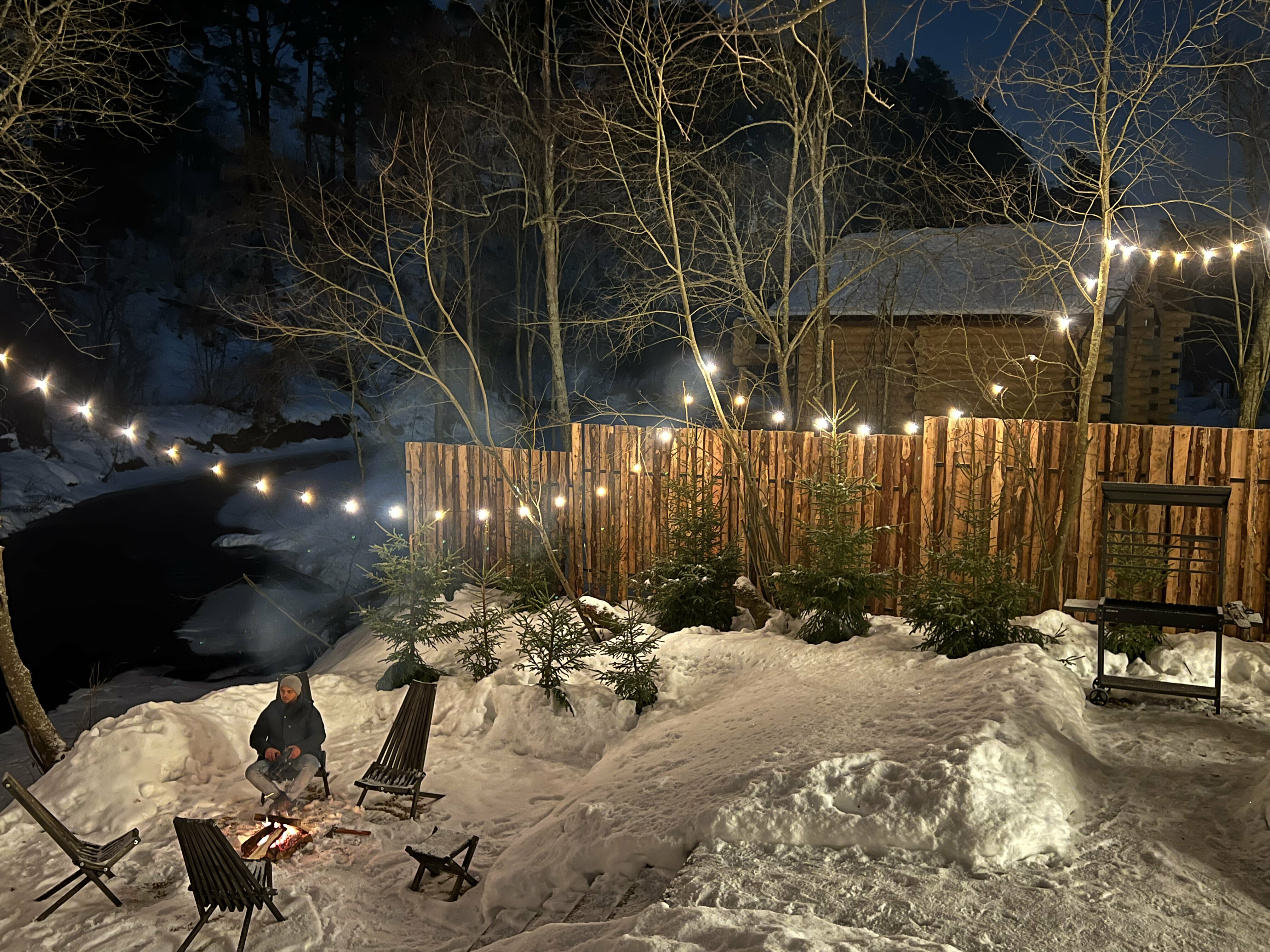 Дом Барн Хаус зелёный 65 м2 с видом на реку