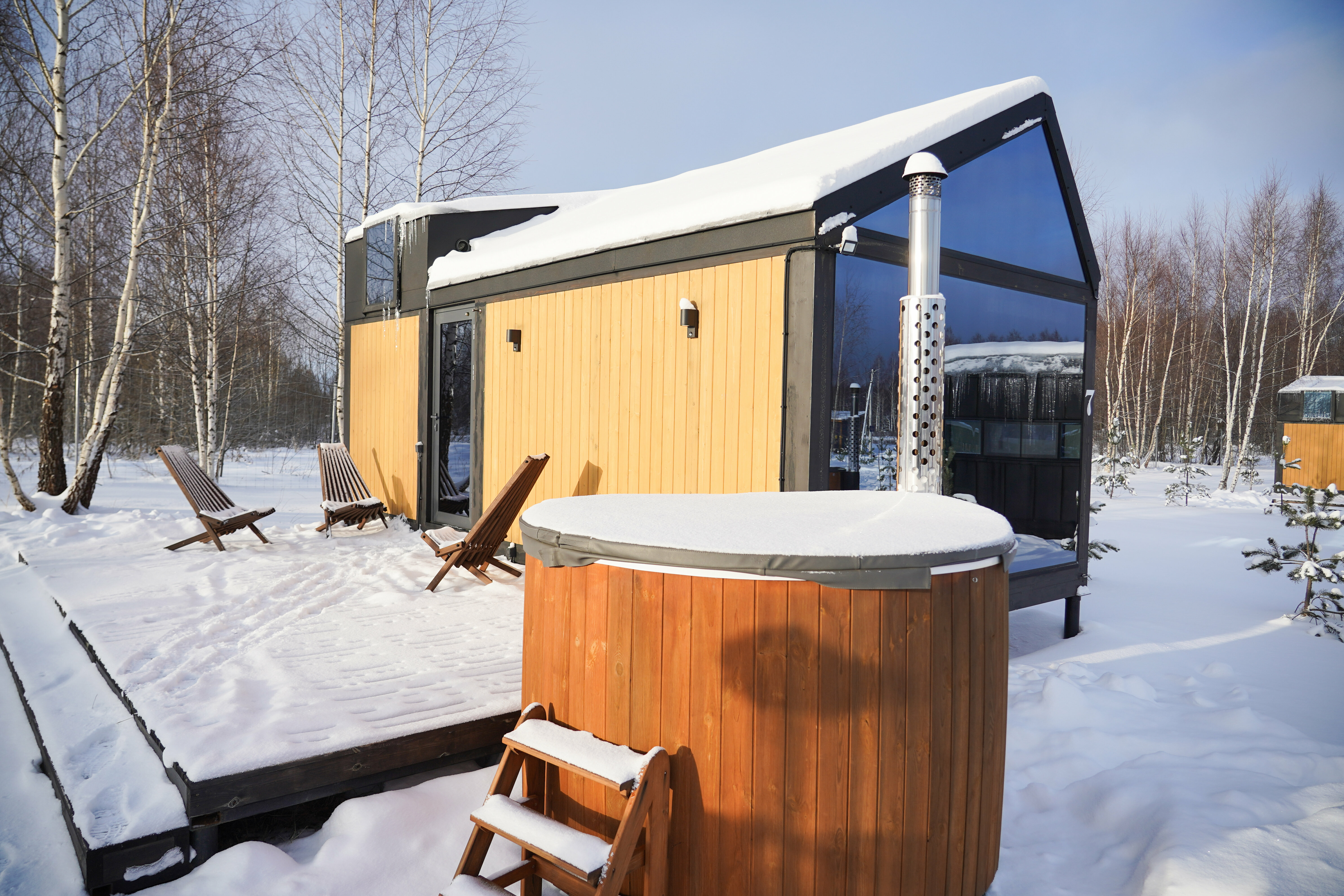 Фридом Барн с кроватью и купелью