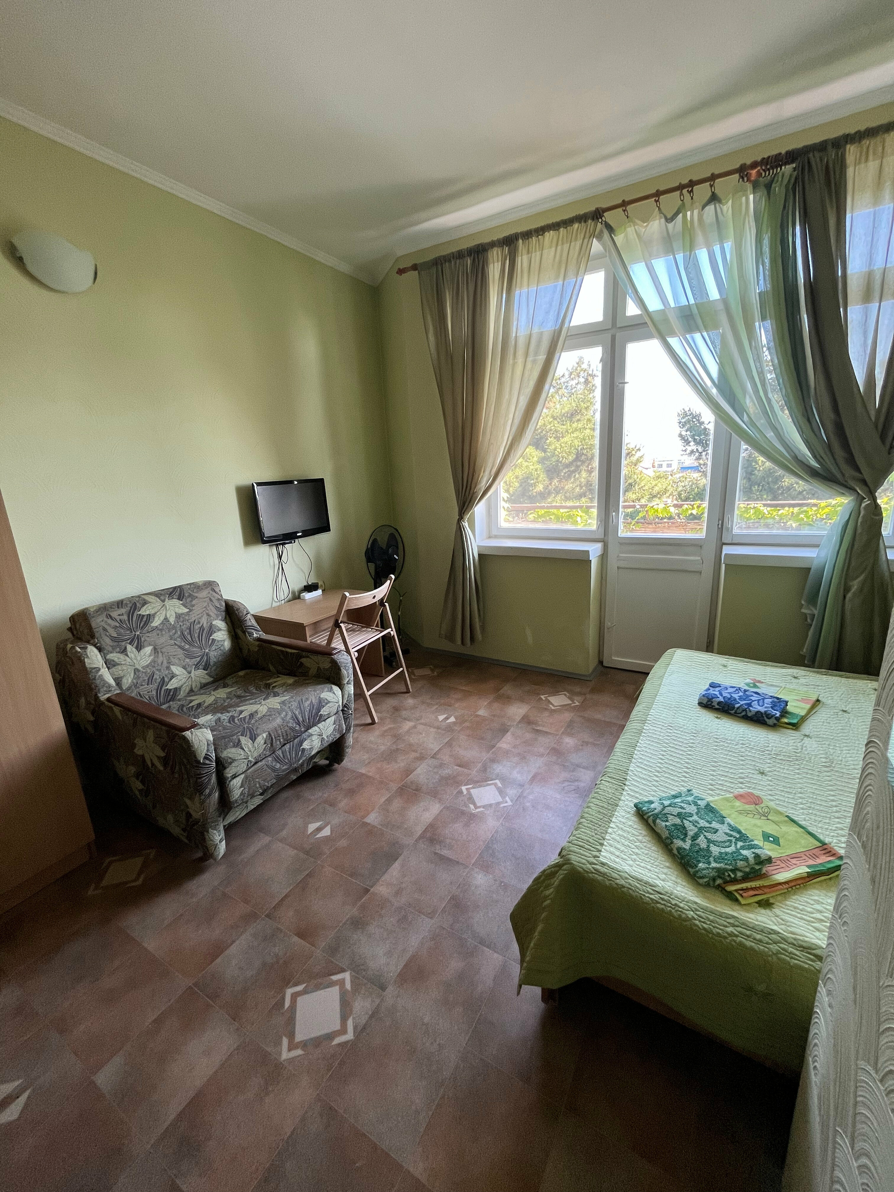 Двухместный номер с 1 кроватью и видом на сад